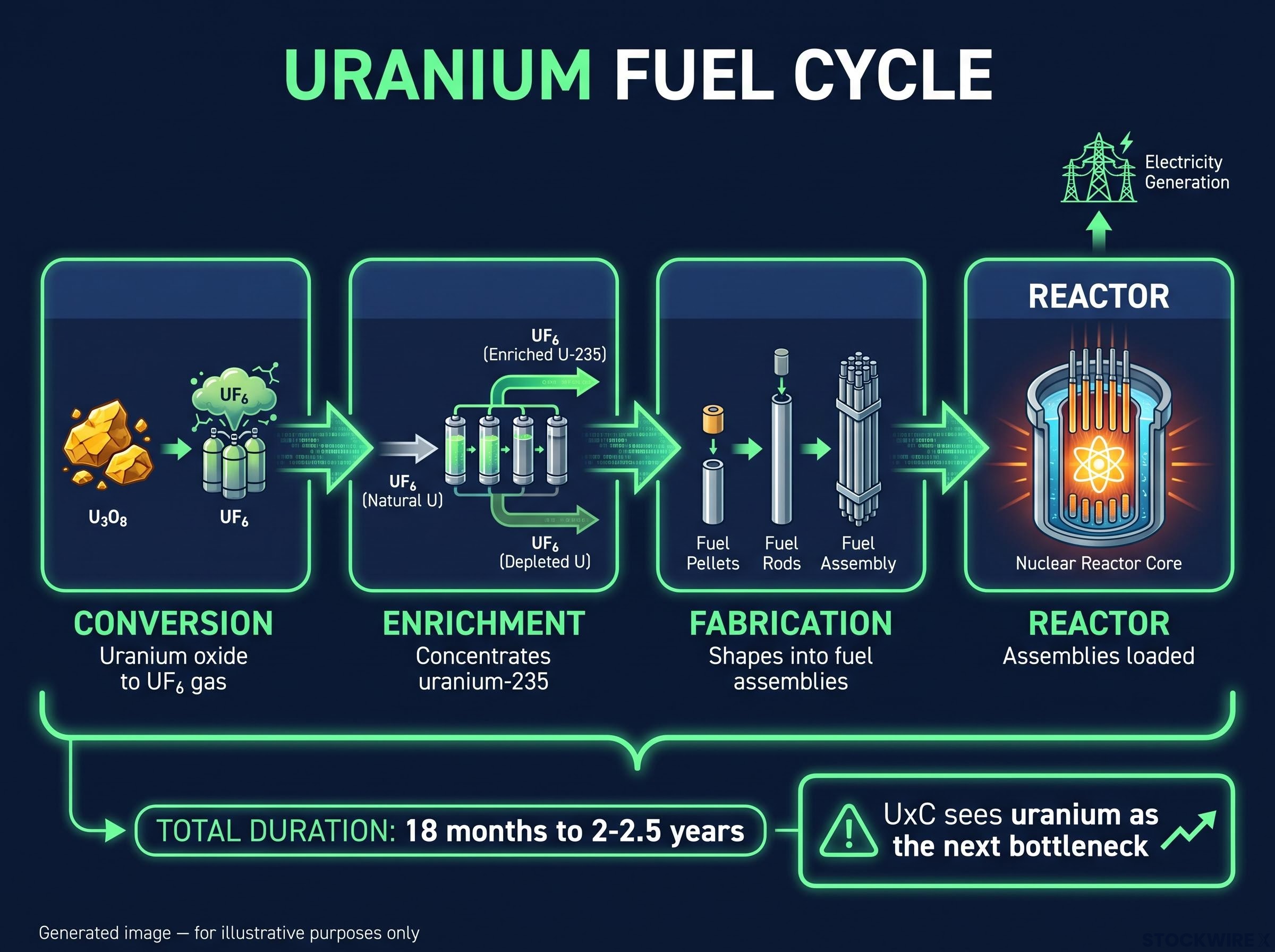 The Uranium Fuel Cycle Delay