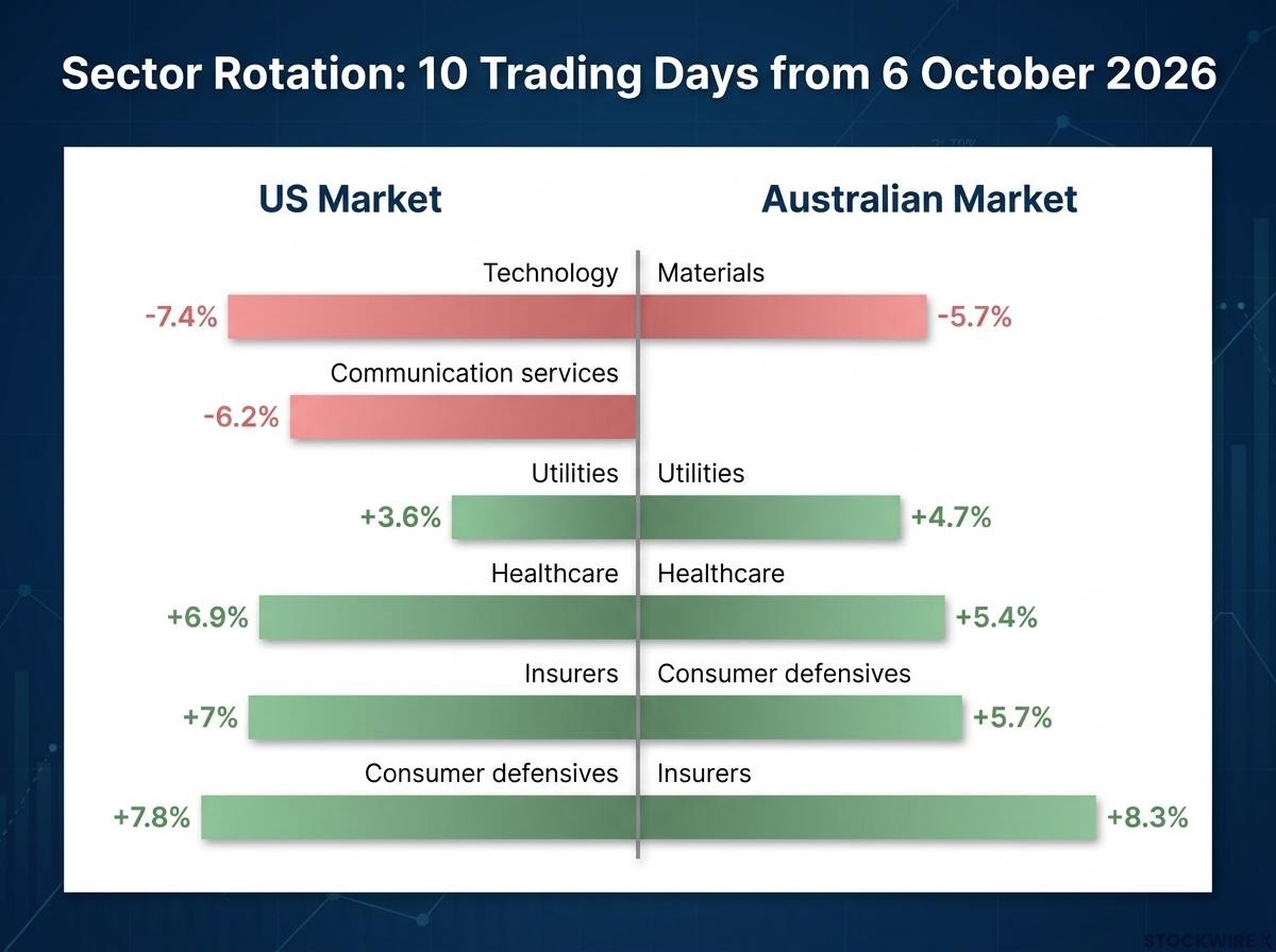 US vs Australia: 10-Day Post-Peak Sector Rotation