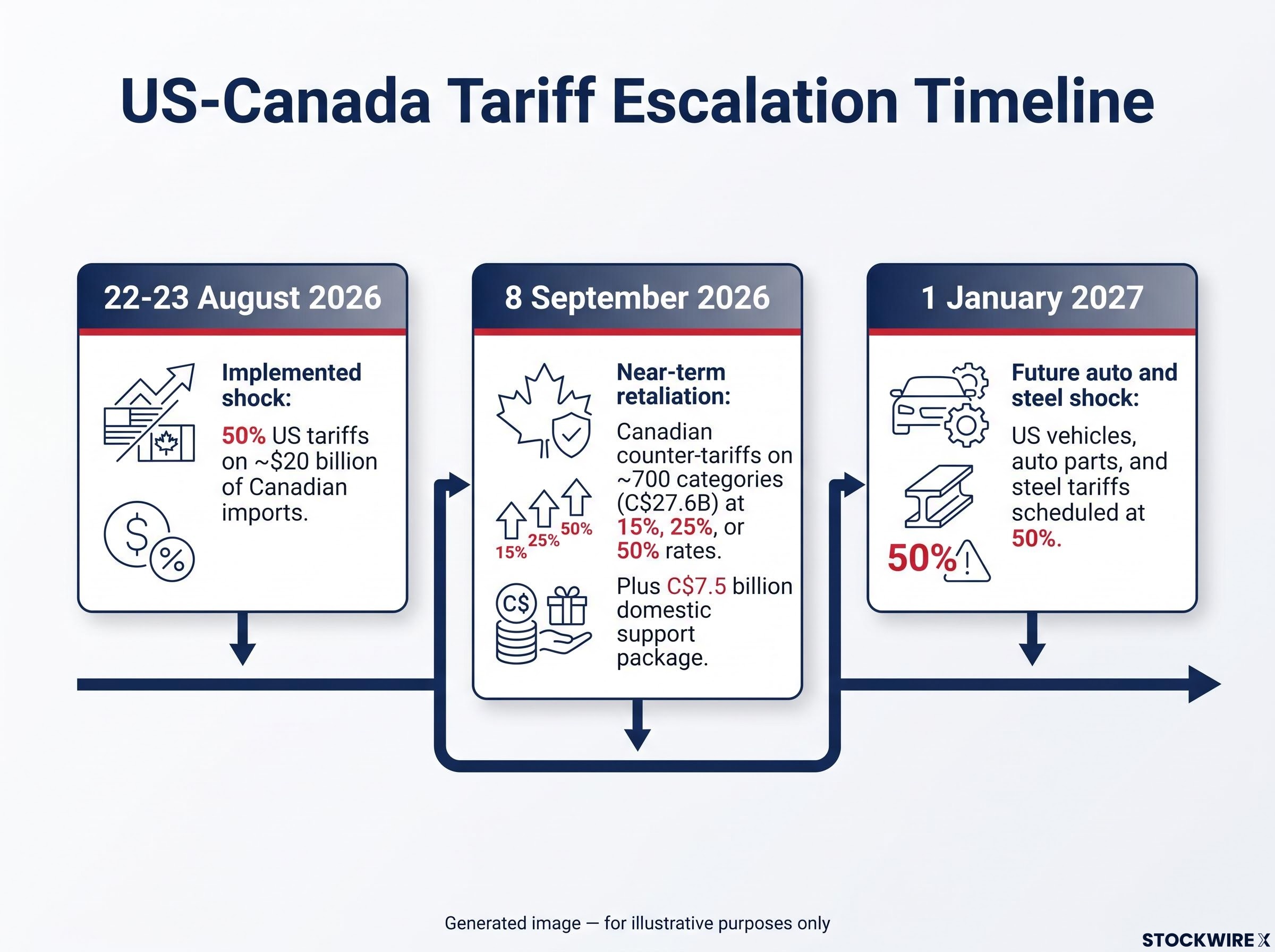 US-Canada Tariff Escalation Timeline