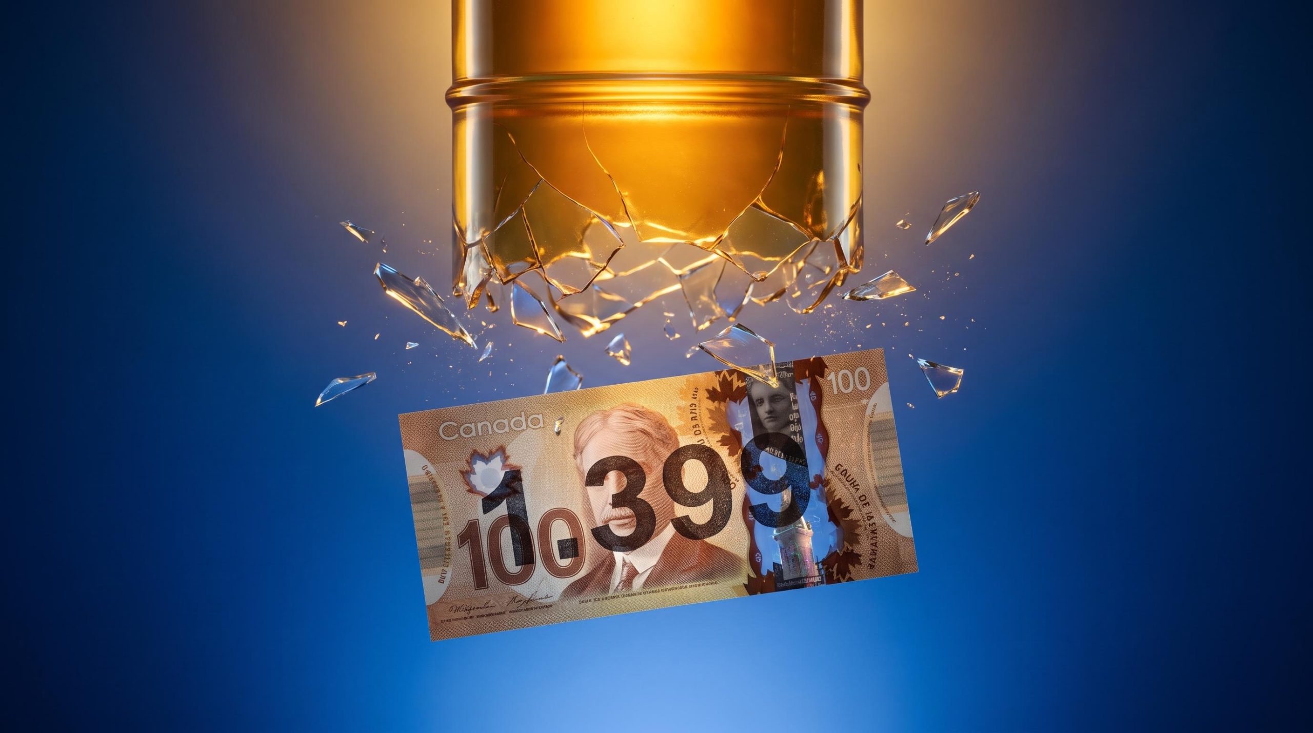 WTI oil barrel and Canadian dollar decoupled at 1.399 as US-Canada tariffs break the commodity-currency link