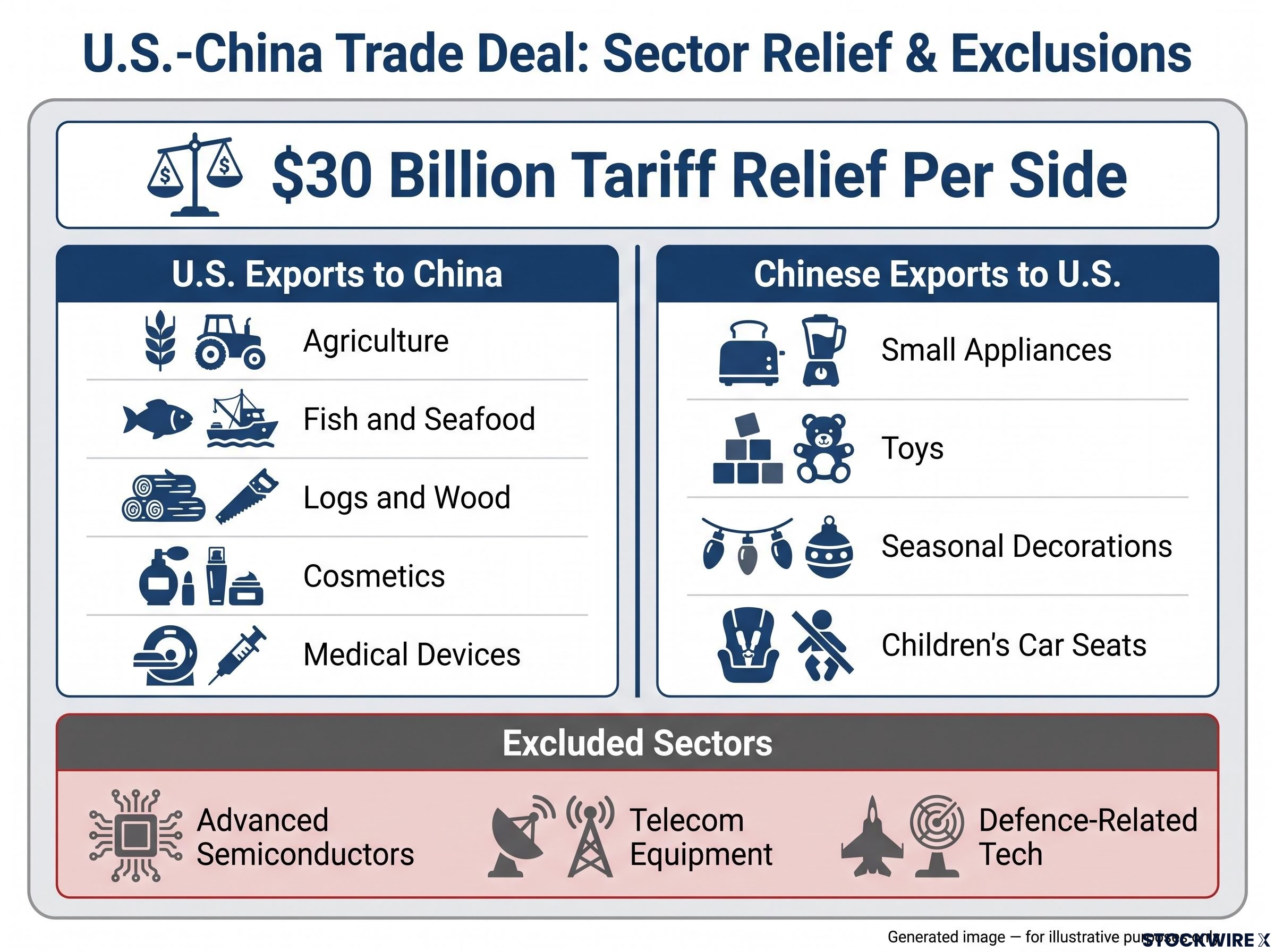 U.S.-China Tariff Relief Sector Breakdown