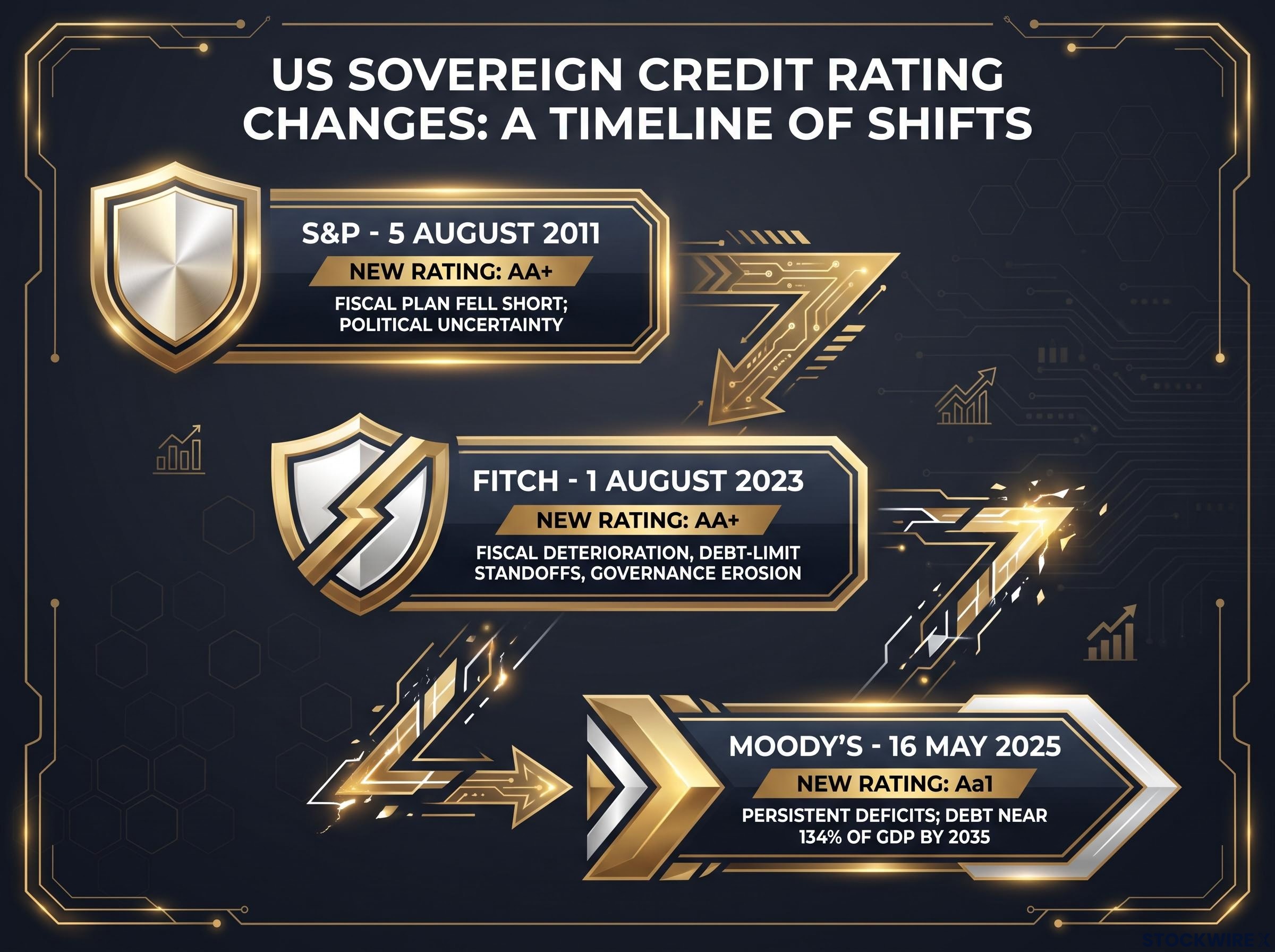 Timeline of US Credit Rating Downgrades