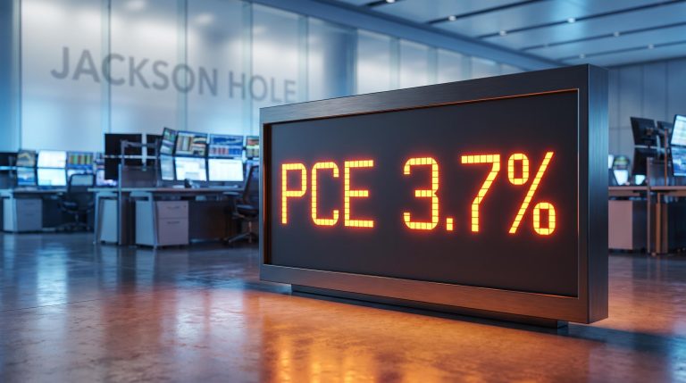 Federal Reserve rate board showing PCE 3.7% as US inflation data forces markets to reprice Fed tightening odds
