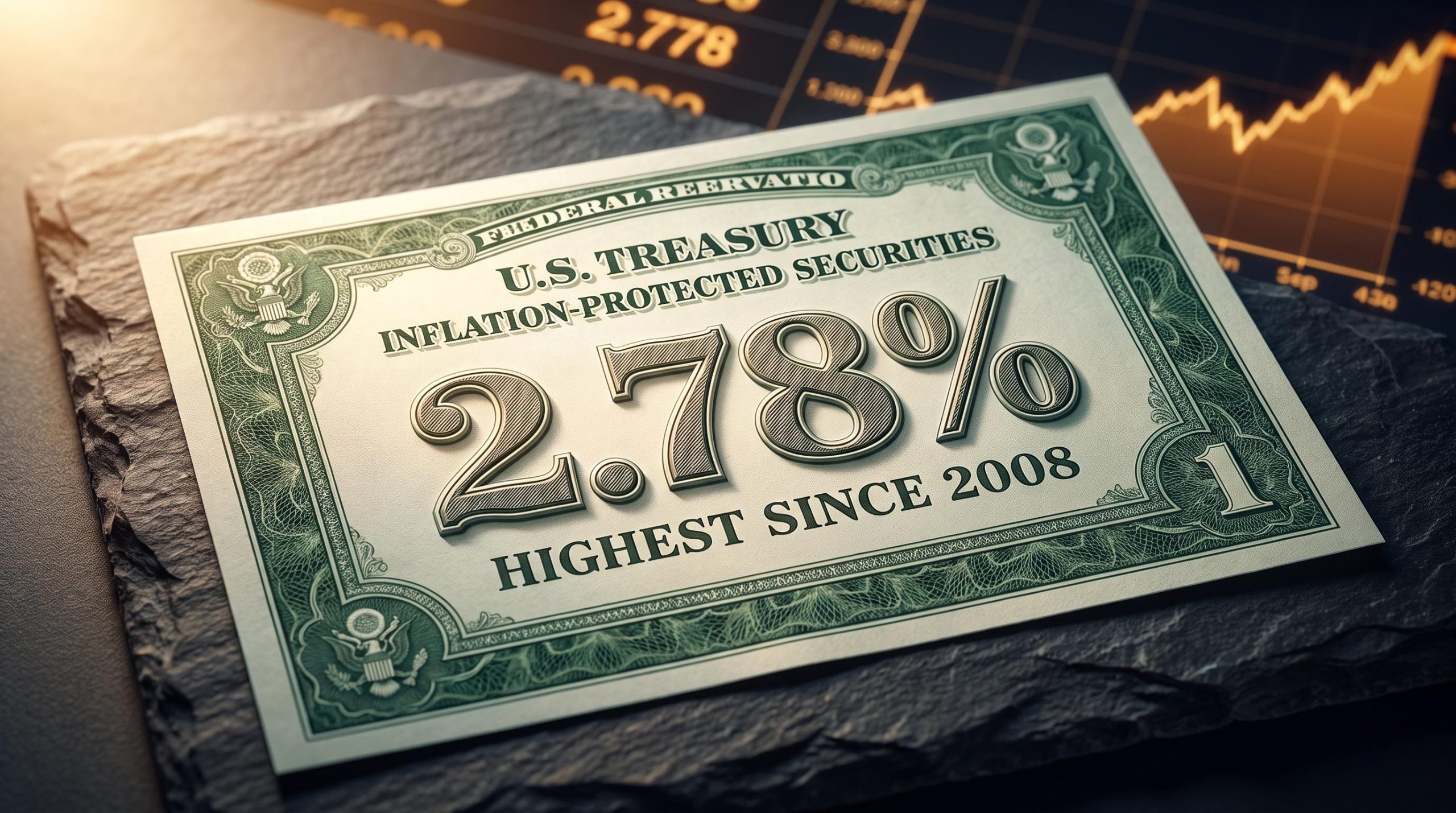 10-year TIPS real yield at 2.78% — a 17-year high — signalling surging US real yields driven by Fed rate expectations
