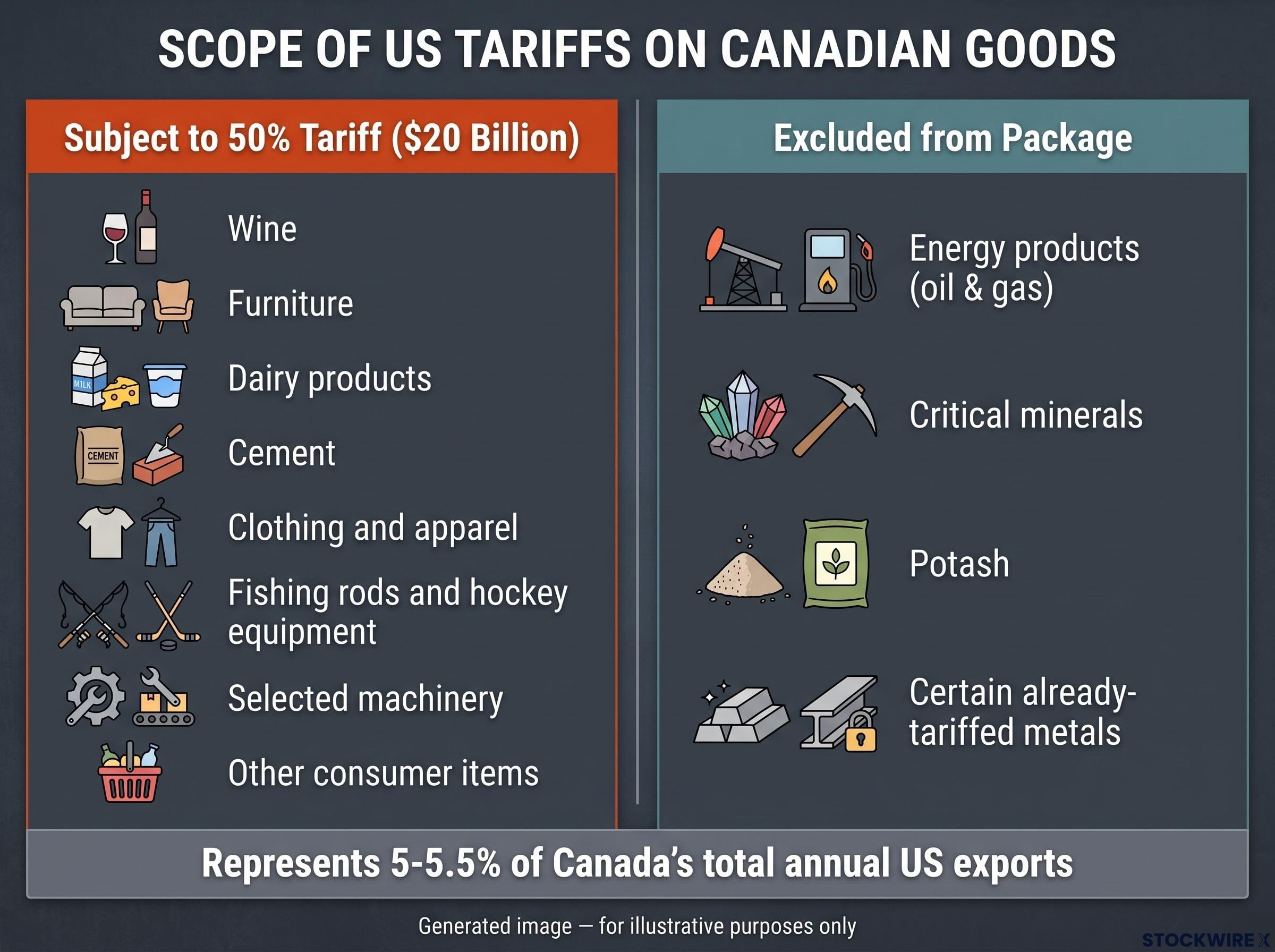 US Tariff Target List: Caught vs. Excluded