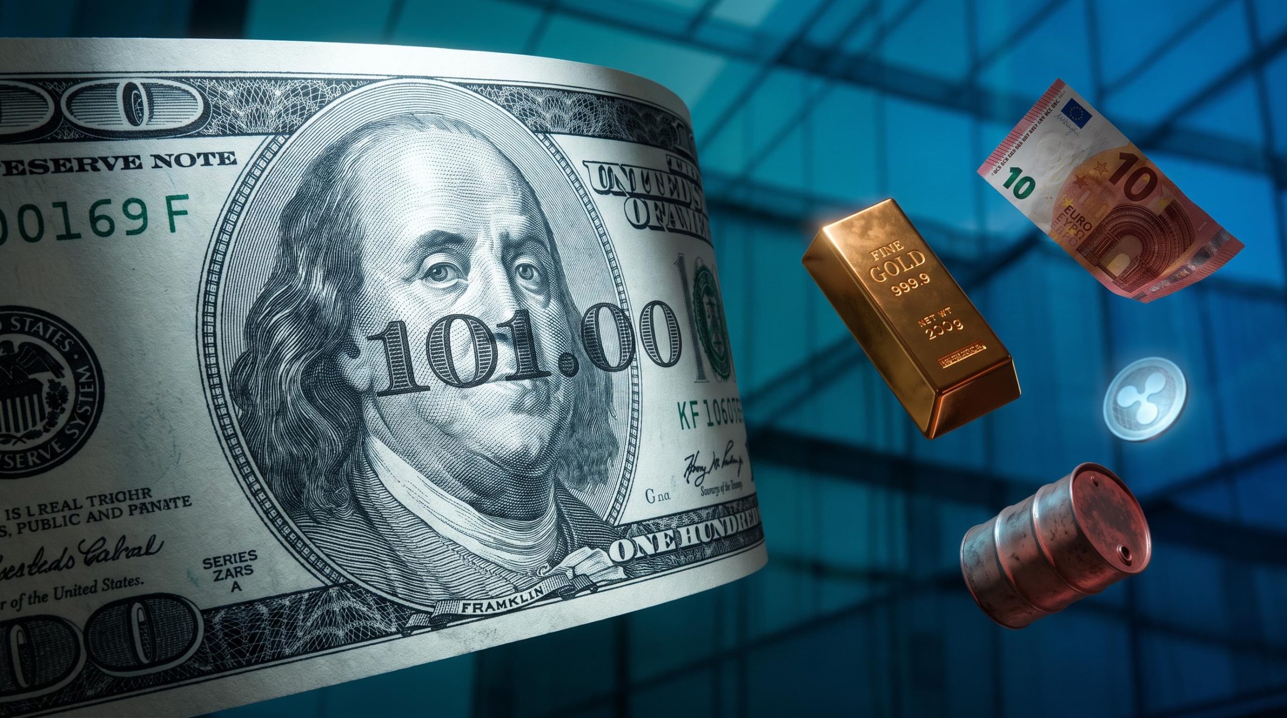 US Dollar Index above 101.00 drives broad repricing across forex, gold, oil and crypto on 23 September 2026