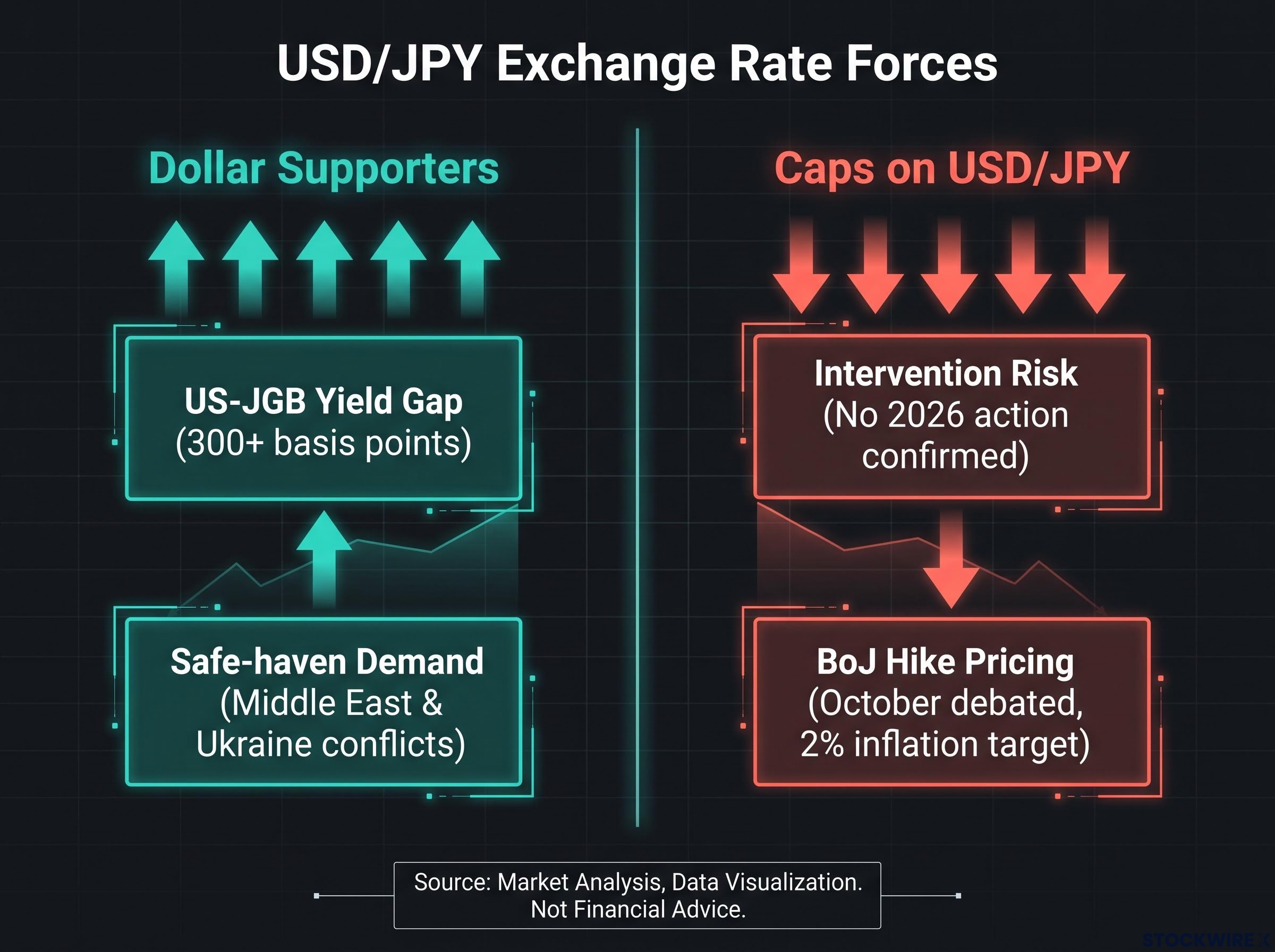USD/JPY Opposing Forces: Yield Gaps vs Intervention