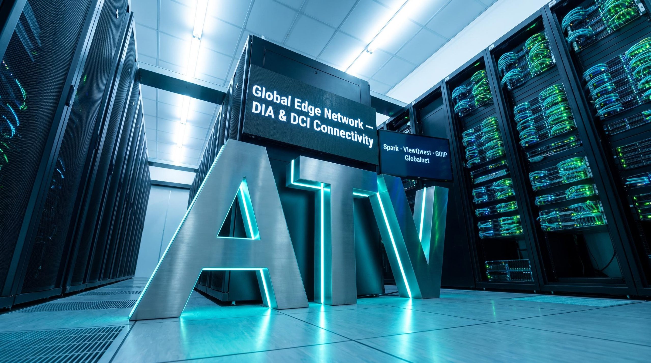 Servers with neon ATV letters