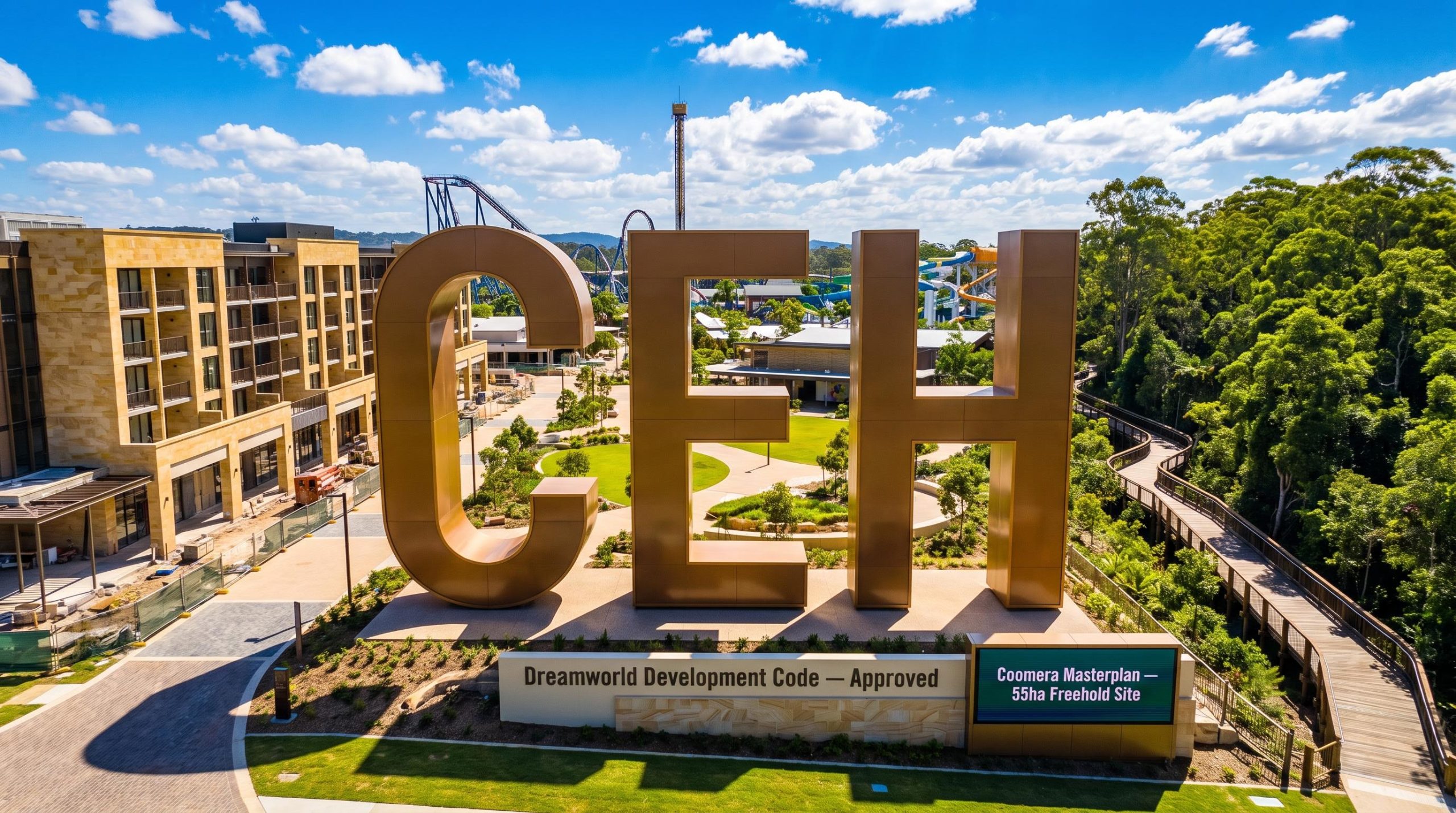 Large CEH letters landscape