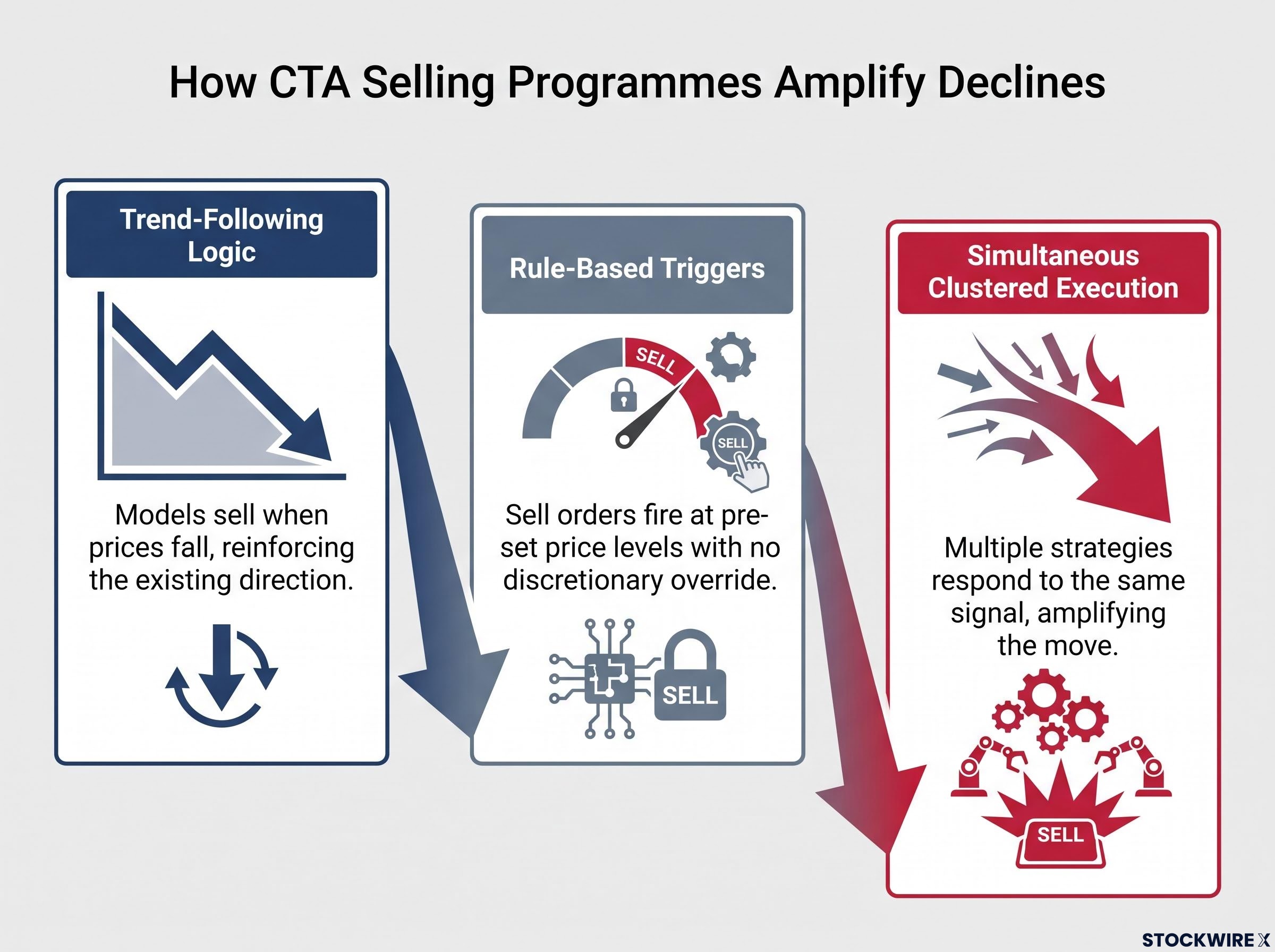 The Mechanics of Clustered CTA Selling