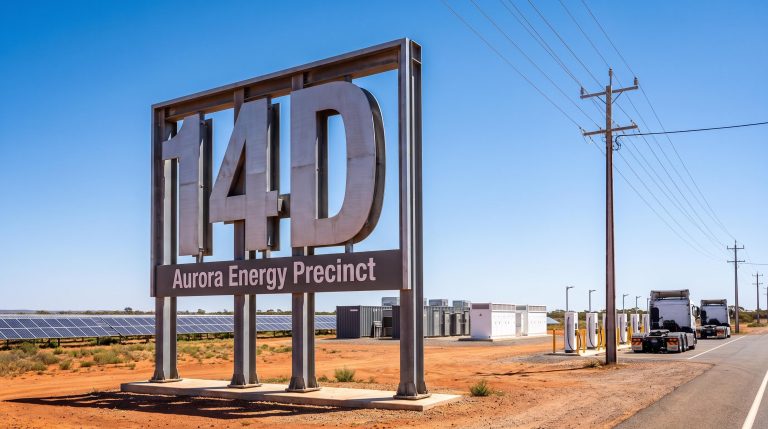 Aurora Energy Precinct sign
