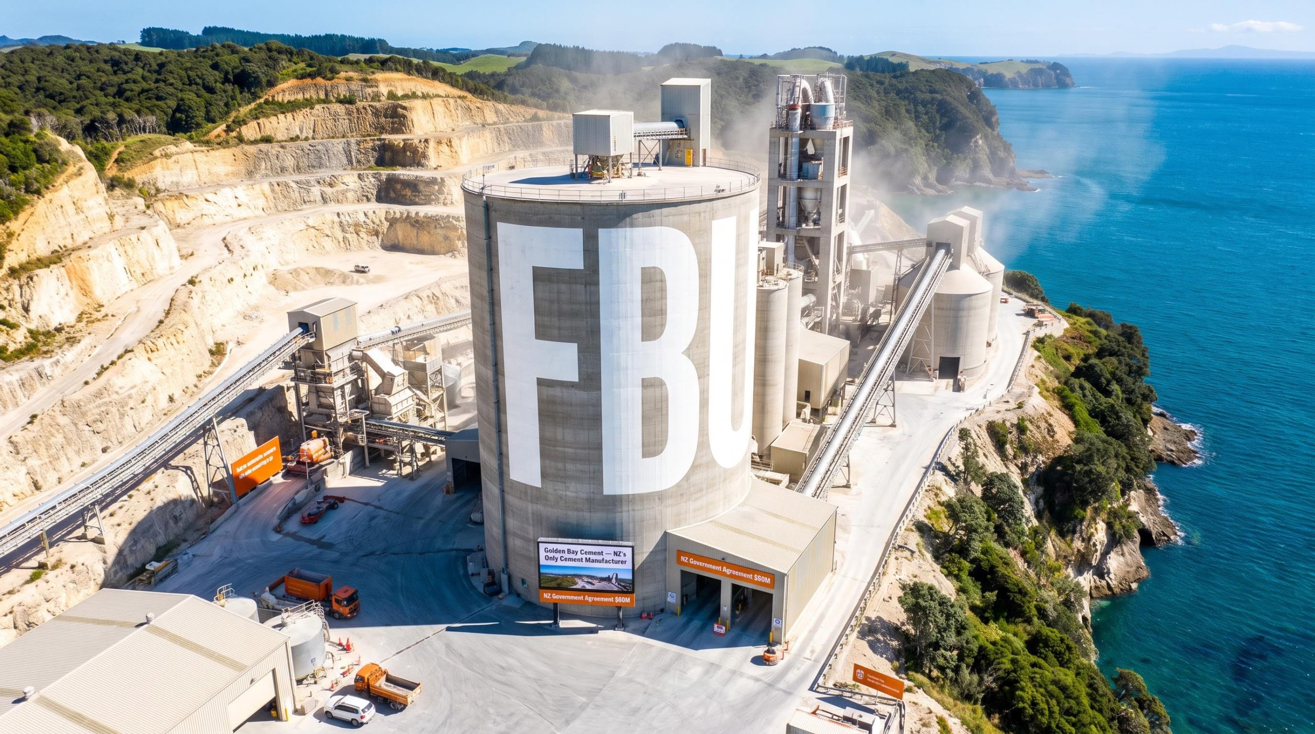 Cement plant by the sea