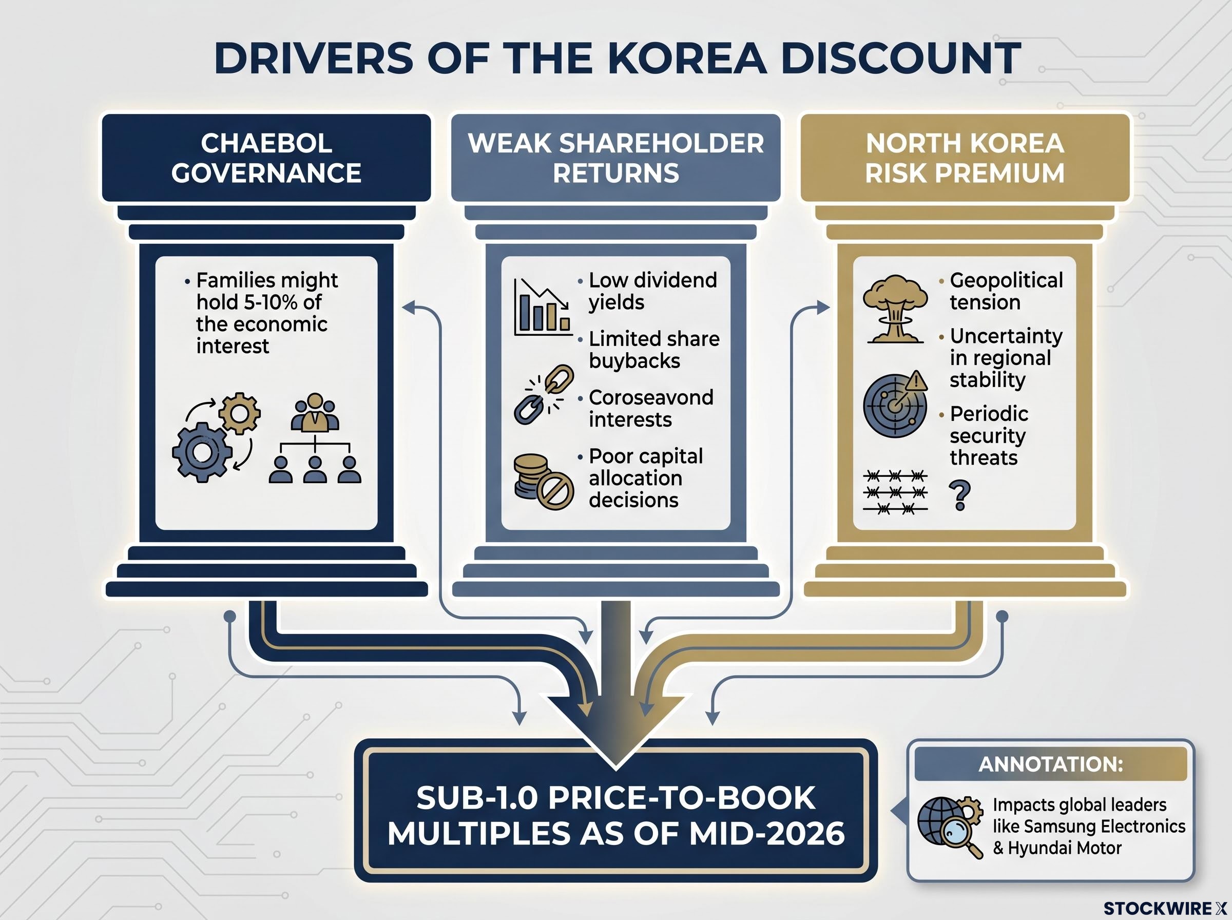 The Three Pillars of the Korea Discount