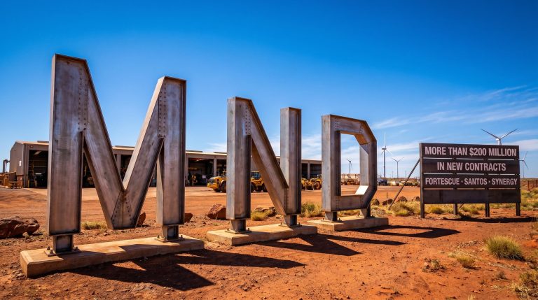 Large metal letters on site