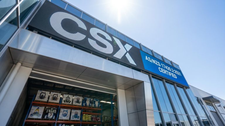 CSX building with signage