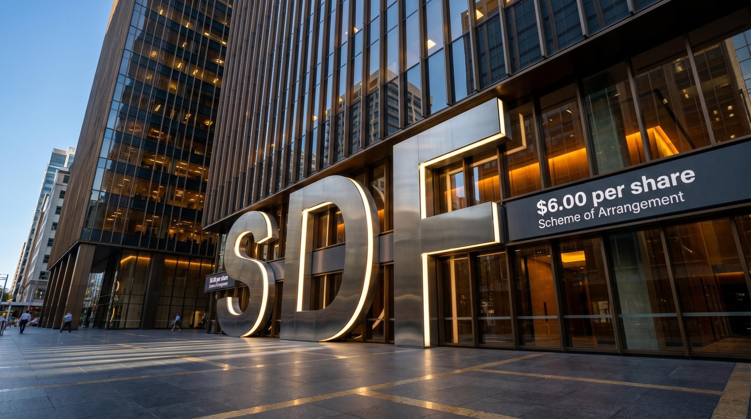 SDF building with sign