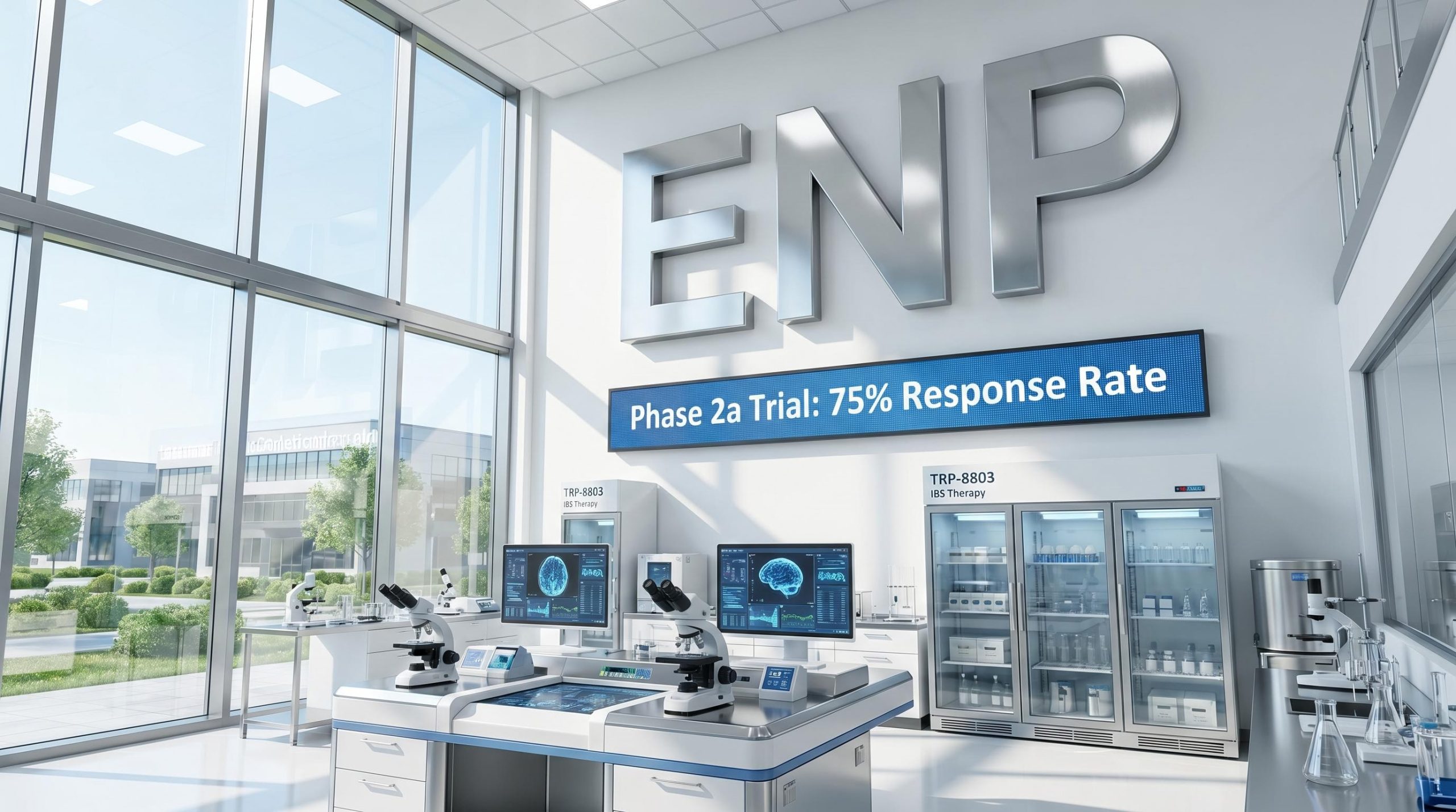 Modern lab with trial results