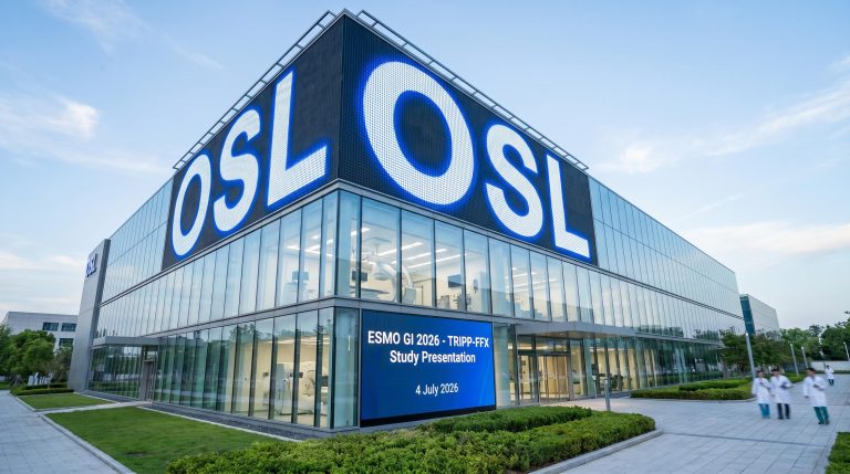 Glass building with OSL sign