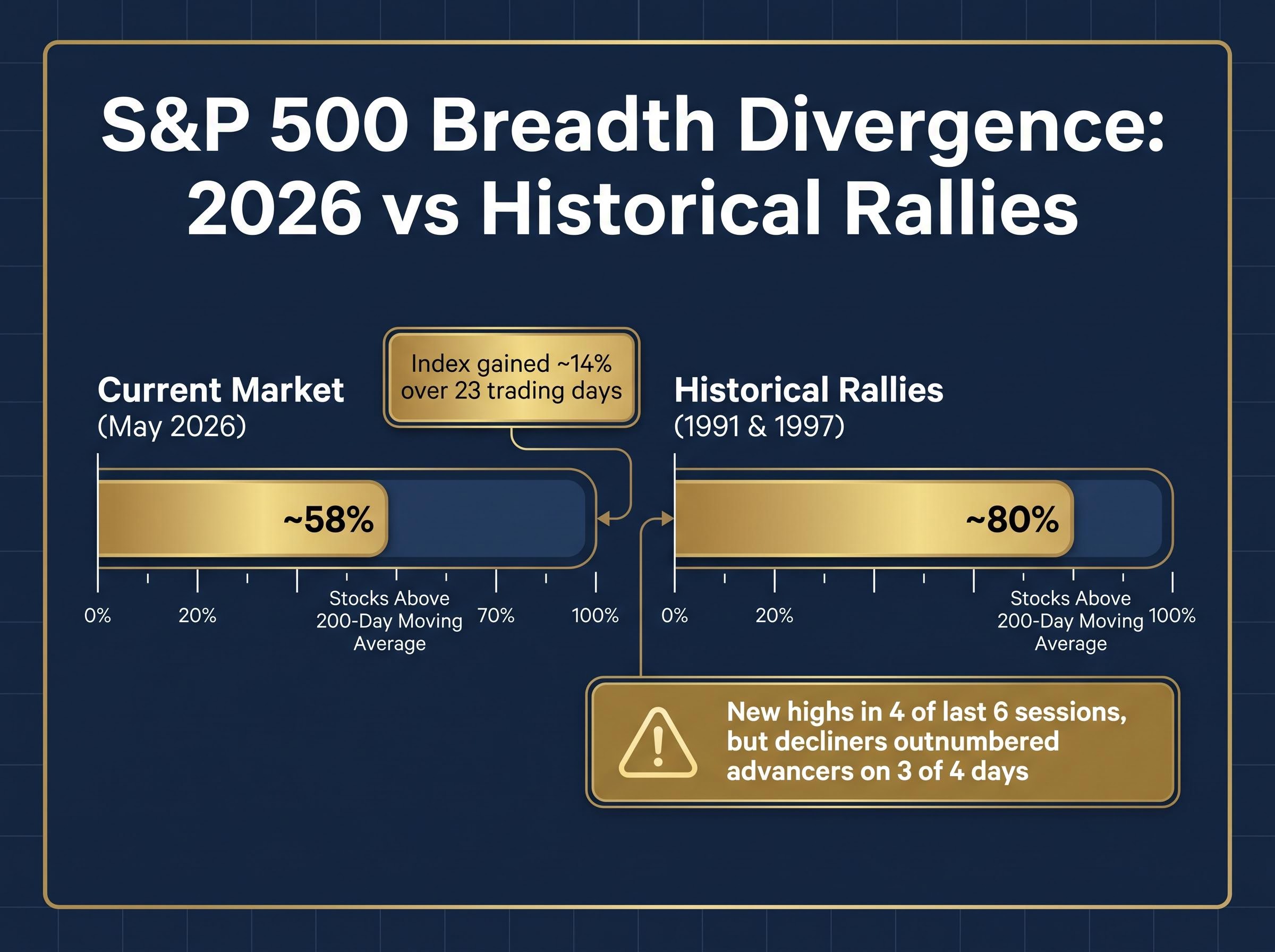S&P 500 Breadth Divergence: 2026 vs Historical Rallies