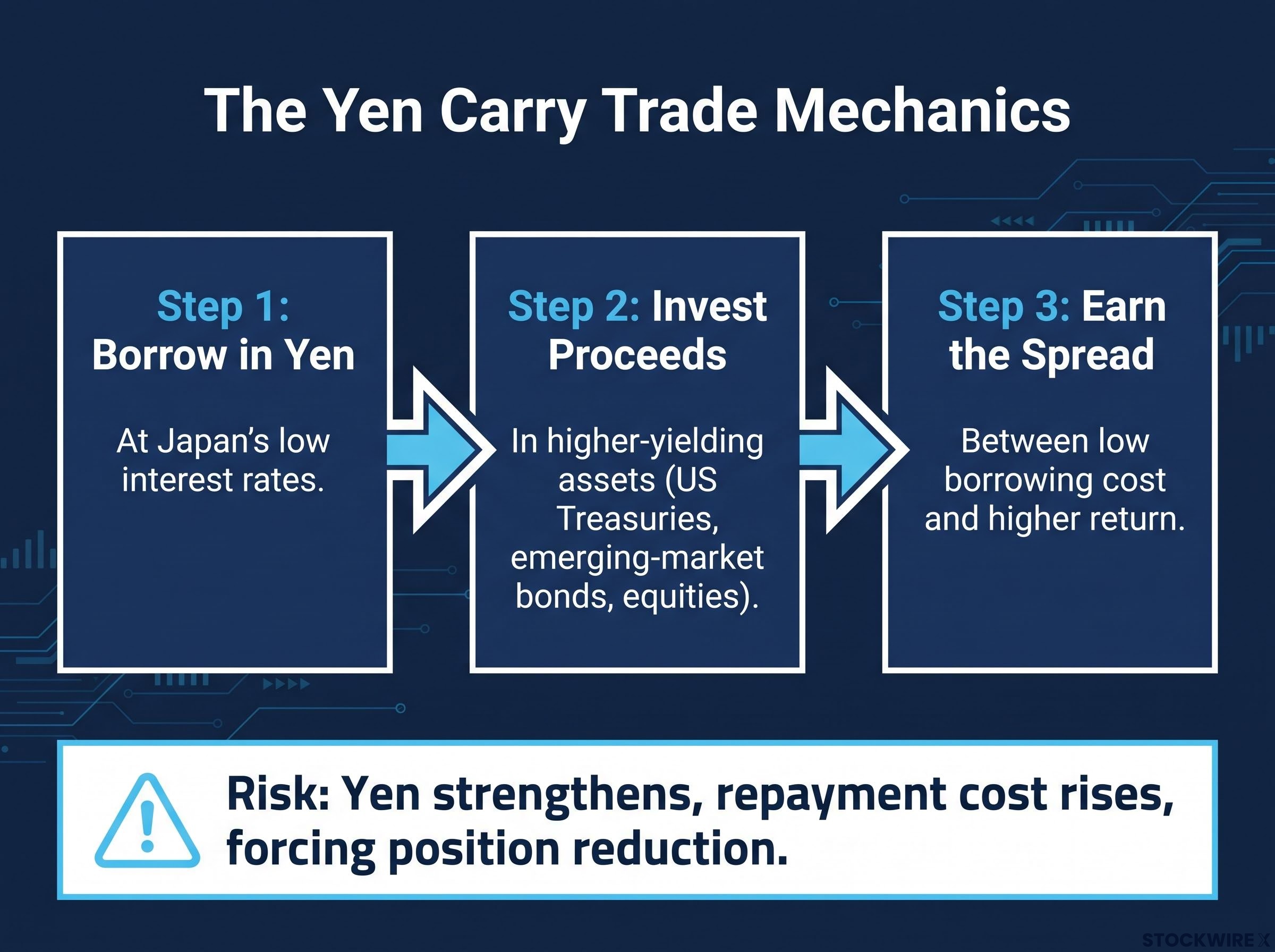 The Yen Carry Trade Mechanics Flowchart