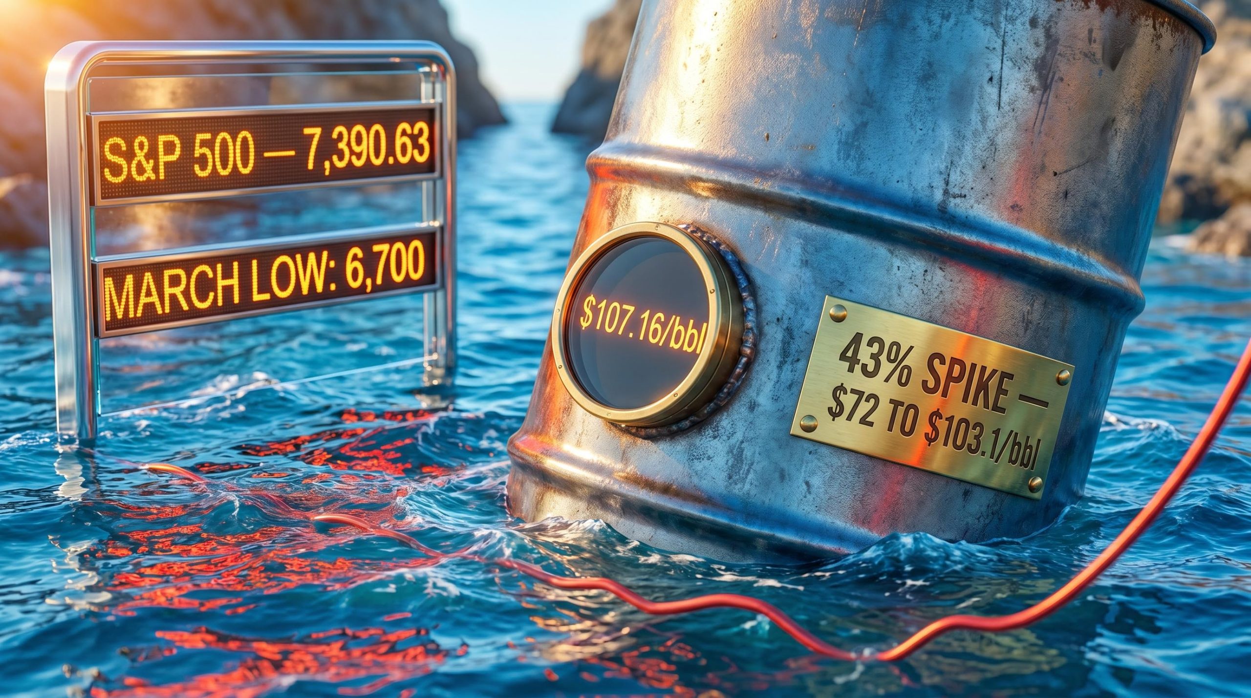 Steel oil barrel at $107.16/bbl in Strait of Hormuz waters as Iran conflict drives S