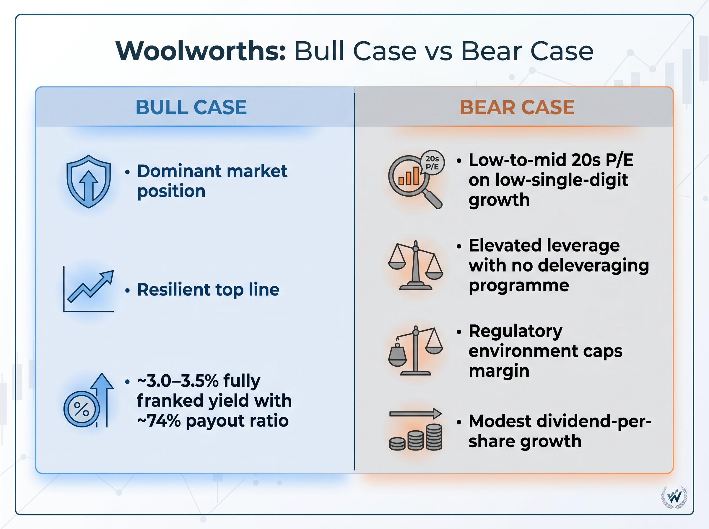 Woolworths Bull vs Bear Investment Case