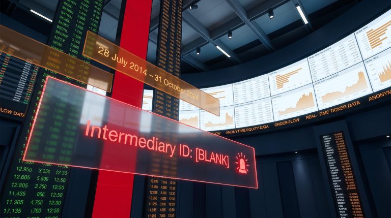 ASIC market integrity rules surveillance floor showing missing Intermediary ID field across trade report data streams