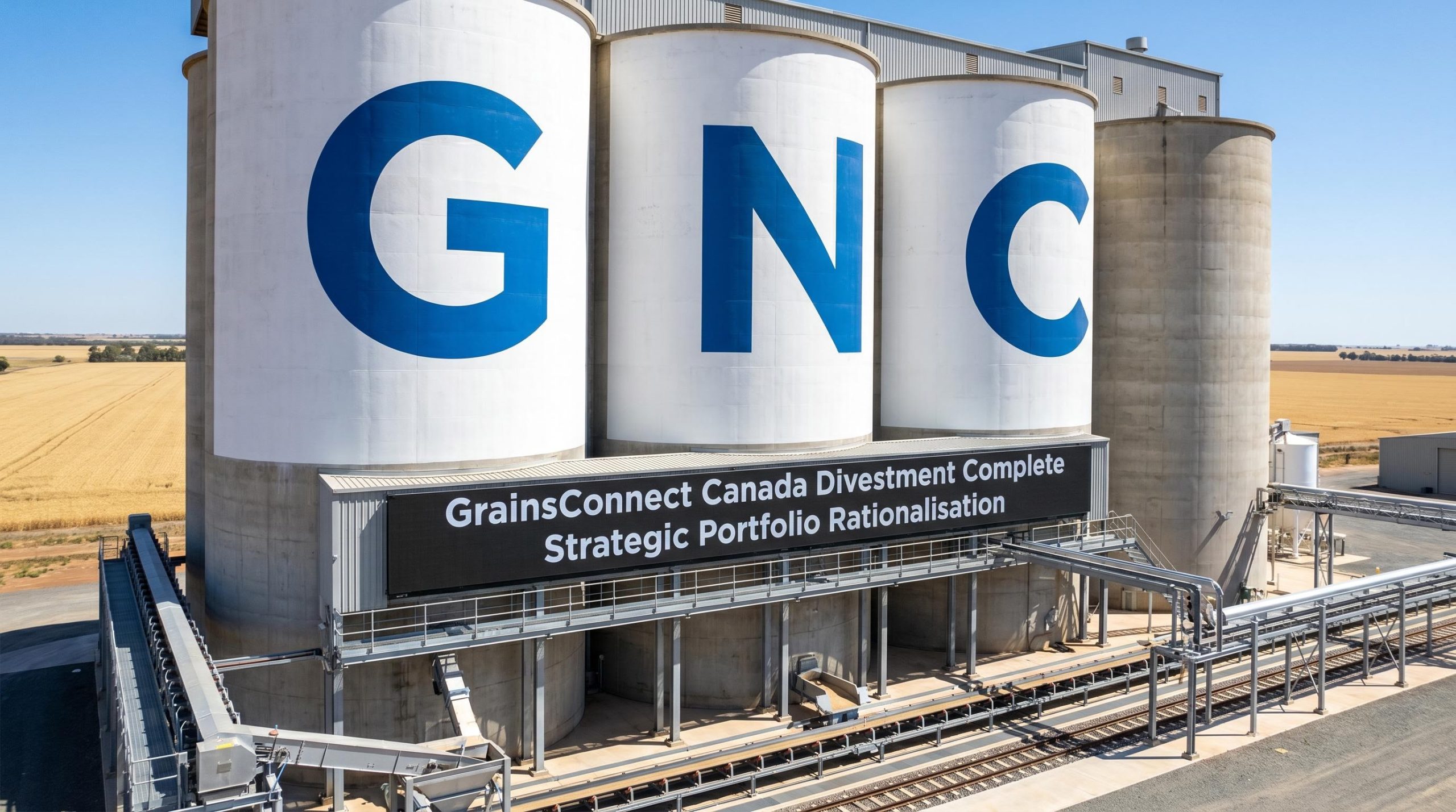 Large white grain silos