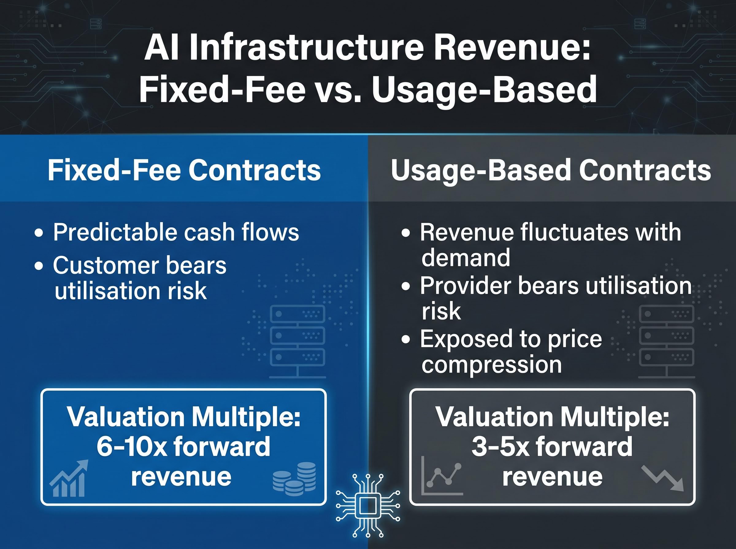 Fixed-Fee vs. Usage-Based AI Revenue Matrix