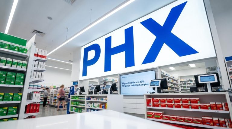 Pharmacy interior with products