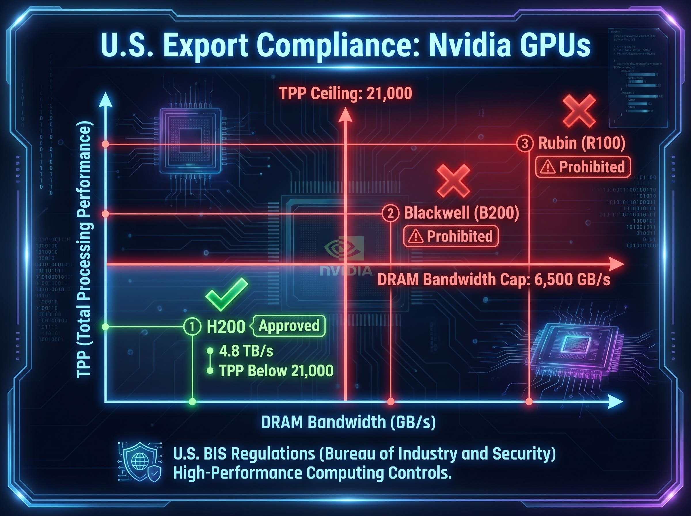 U.S. Export Limits vs. Nvidia GPU Capabilities