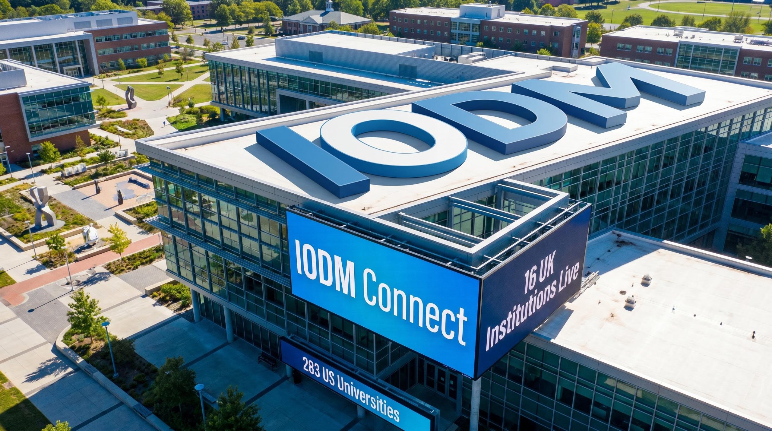 University building and courtyard