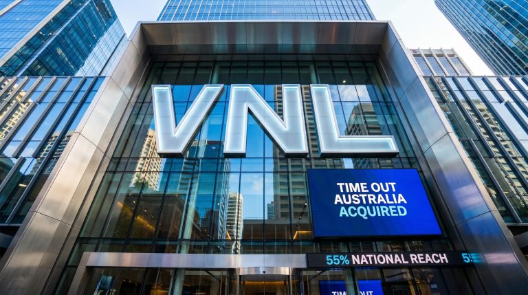 VNL signage on skyscraper