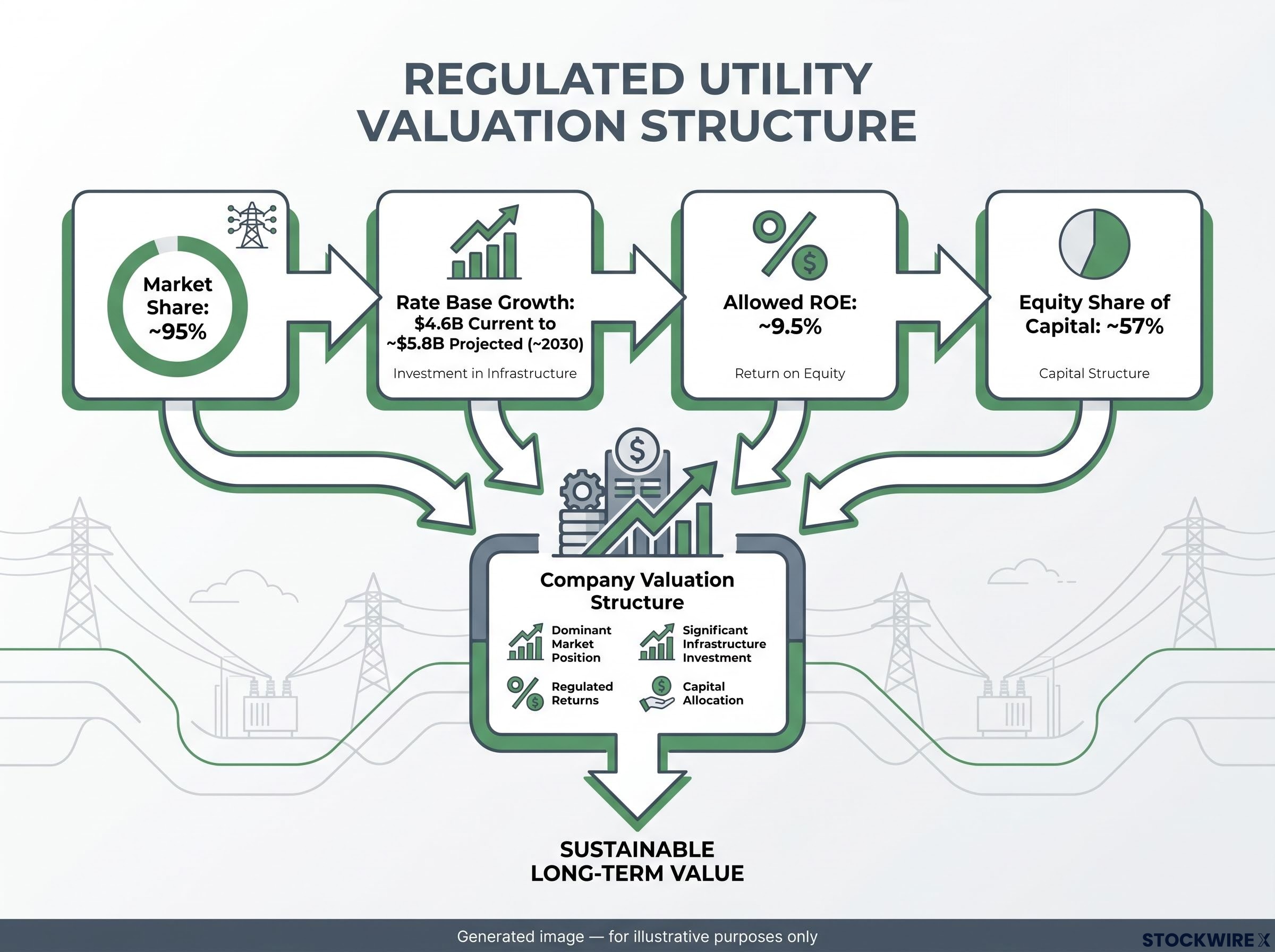 Regulated Utility Valuation Structure diagram