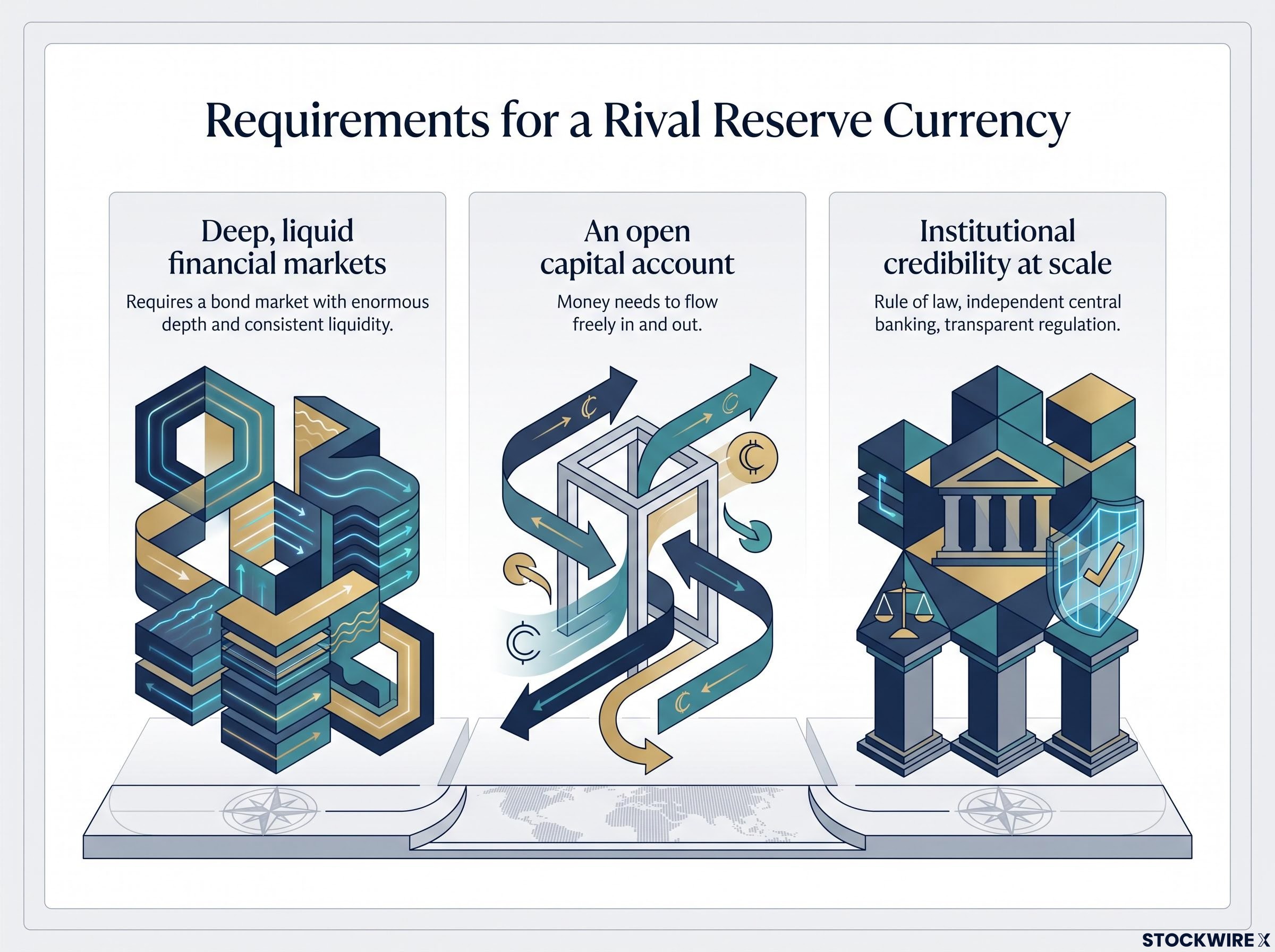 Three Structural Pillars of a Reserve Currency