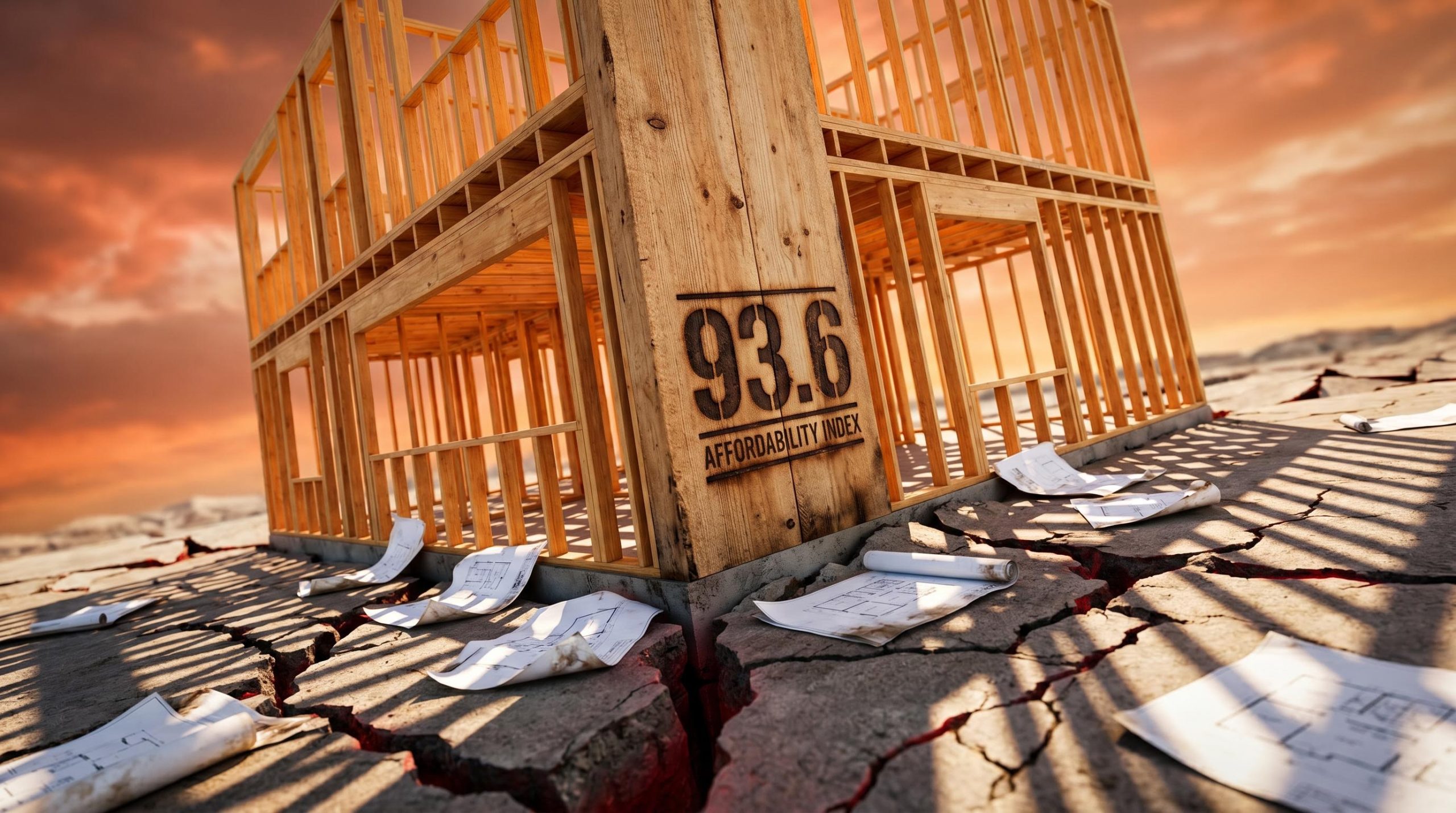 Sinking homebuilder frame stamped with NAR affordability index 93.6 as Dan Loeb's short thesis compresses margins