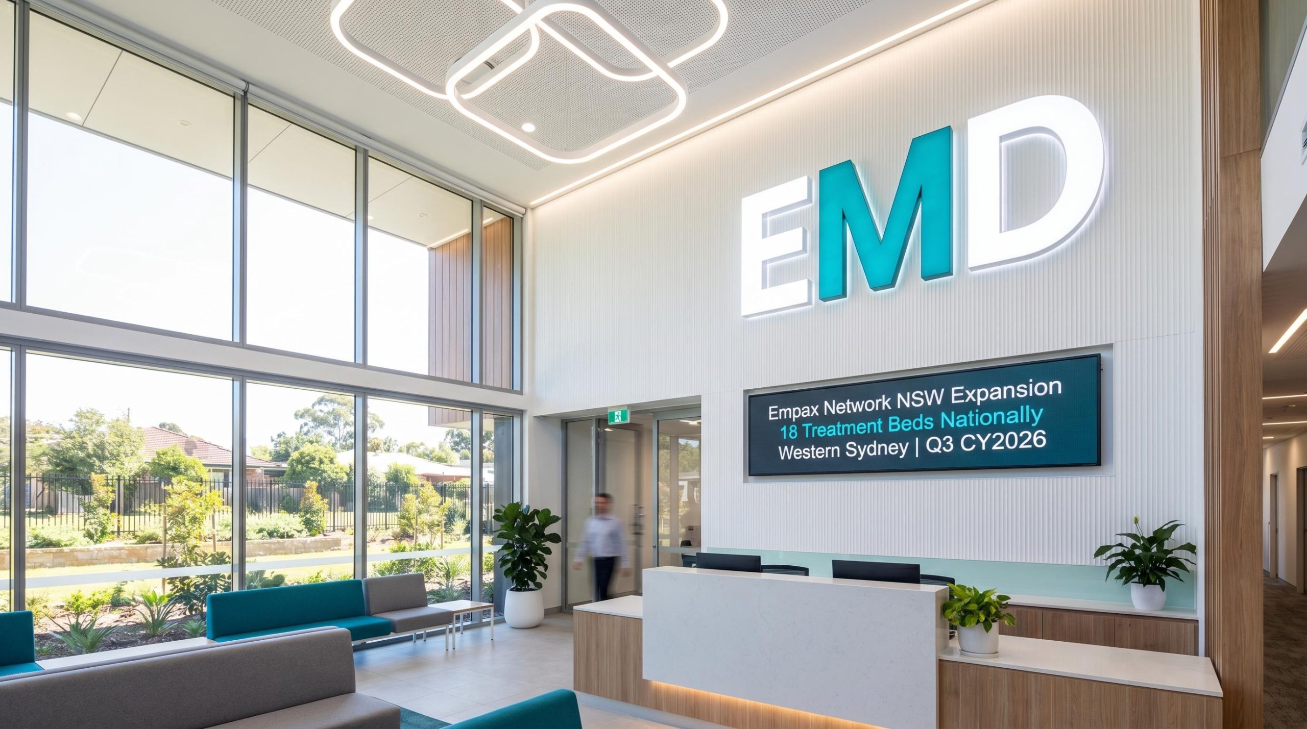 Modern clinic reception desk
