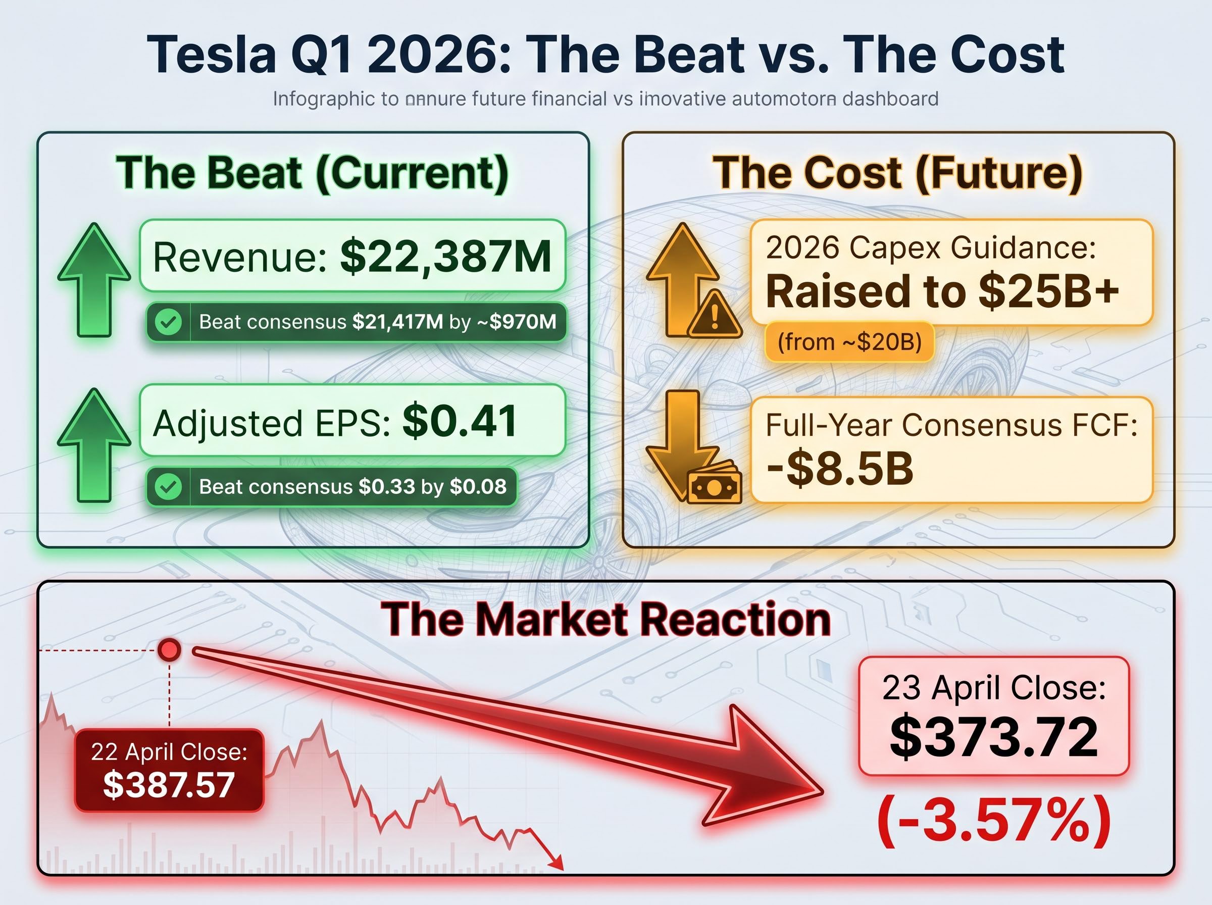 Tesla Q1 2026: The Beat vs. The Cost Scorecard