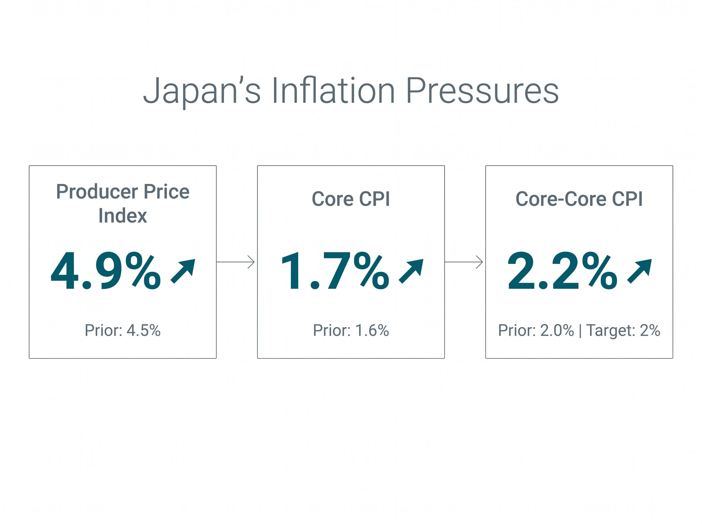 Japan's Inflation Metrics Progression