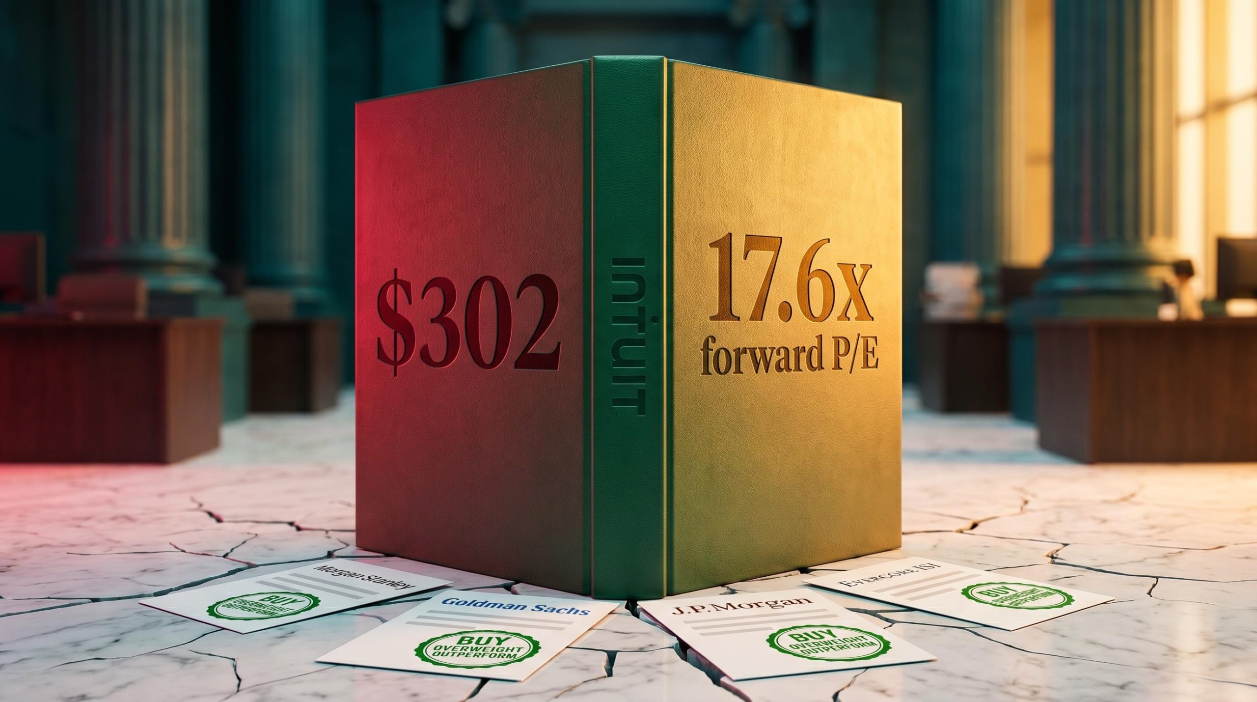 Intuit INTU stock at $302 with all-buy Wall Street ratings amid 17% workforce cut and valuation debate