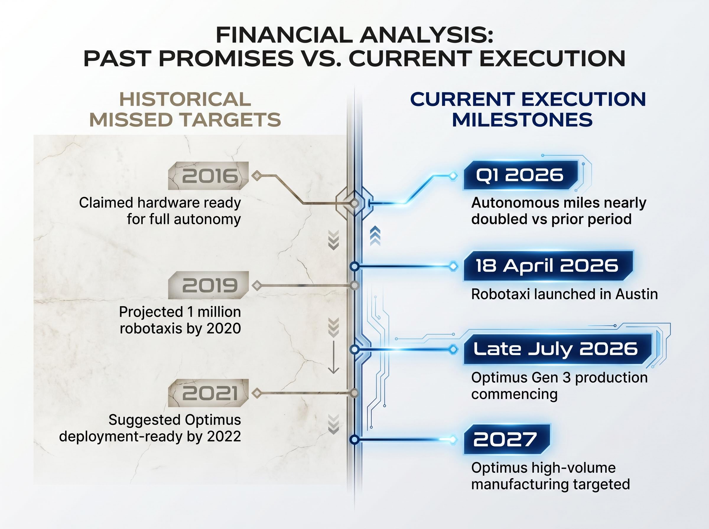 The Execution Gap: Historical Misses vs. Current Milestones