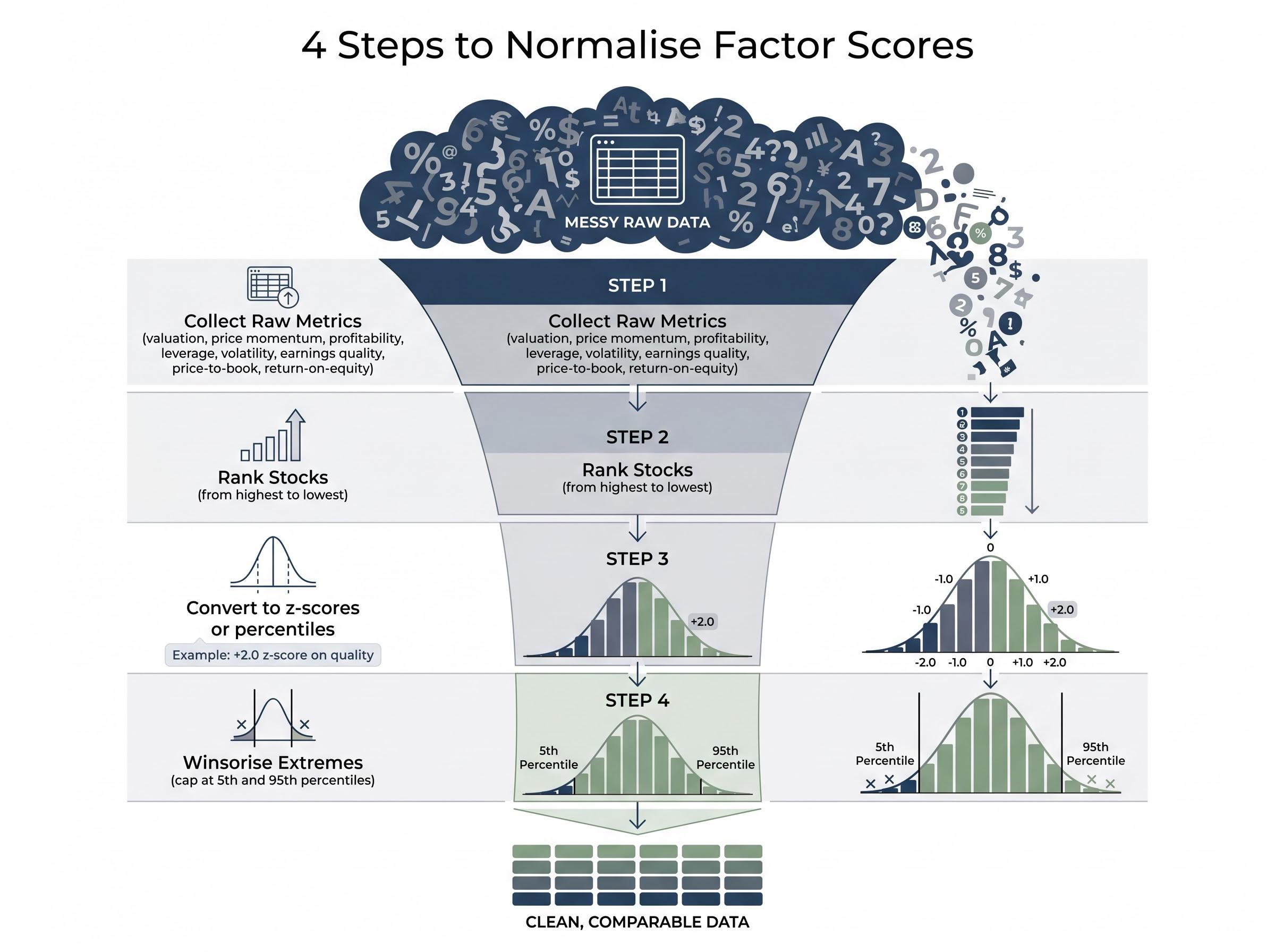 4 Steps to Normalise Factor Scores