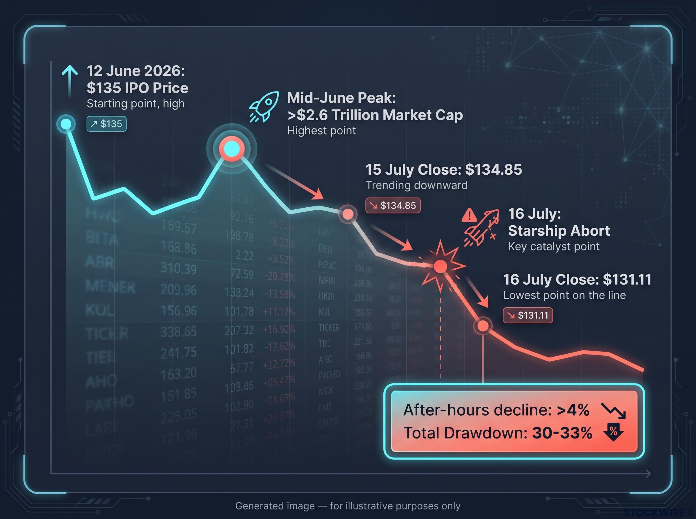 SpaceX Post-IPO Price Trajectory