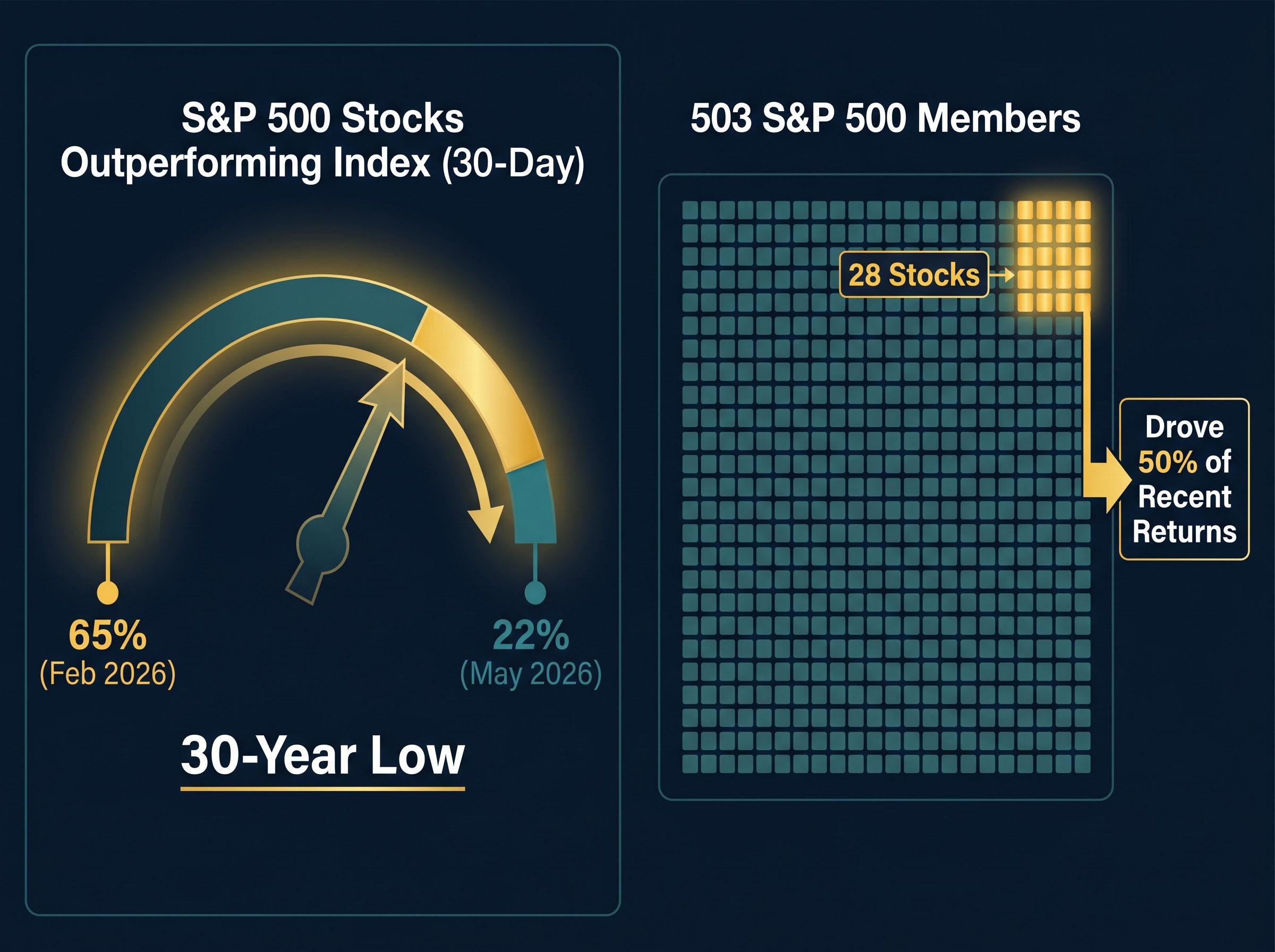 S&P 500 Concentration Extreme: The Breadth Squeeze