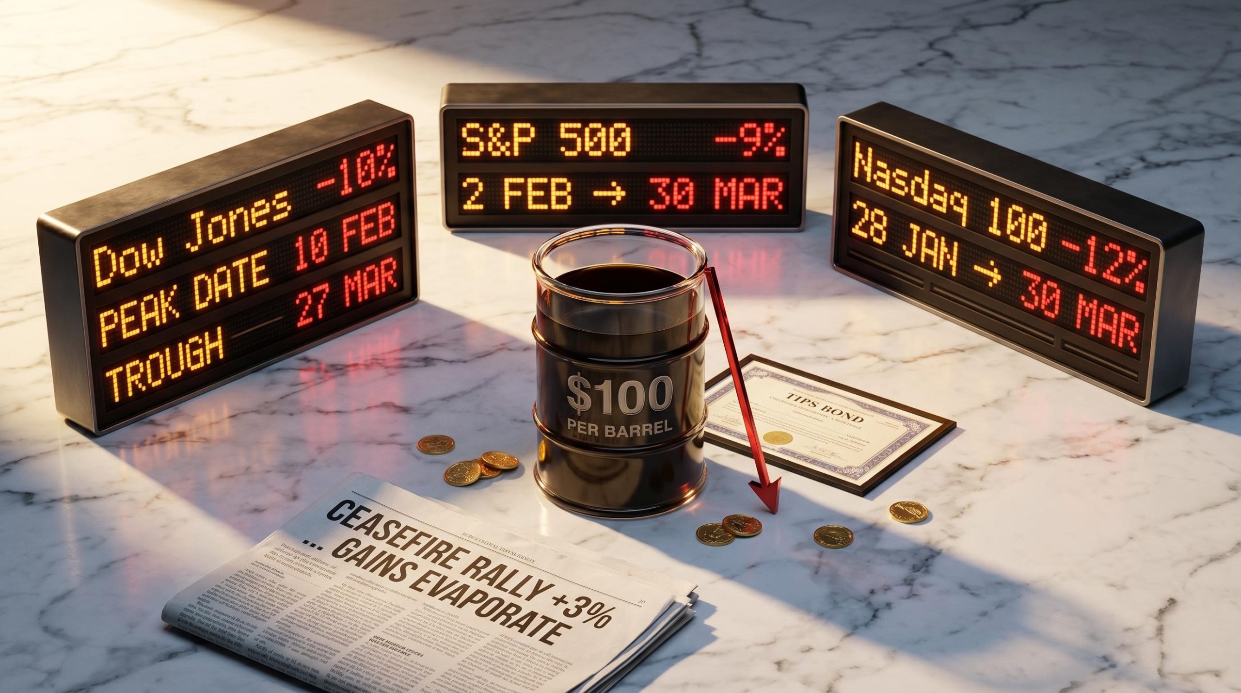 Oil barrel at $100 with Dow, S