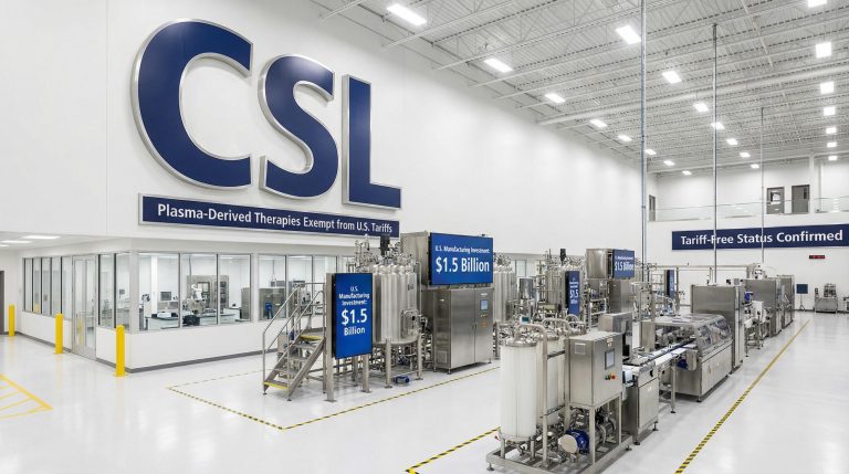 CSL Dodges U.S. Tariffs on Plasma Therapies as Core Revenue Stream Protected