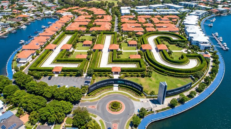 Aerial view retirement village