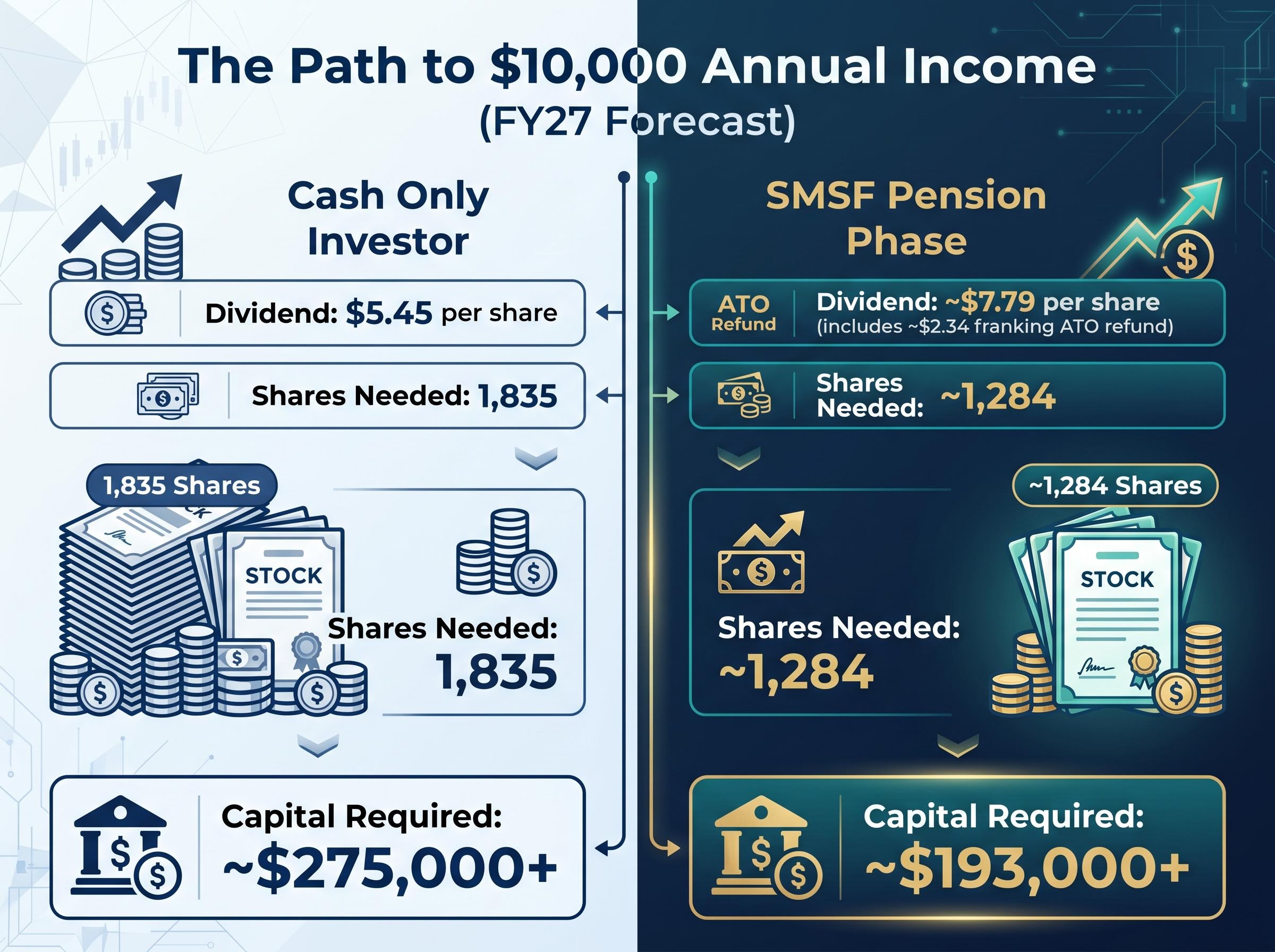 The Franking Advantage: Reaching $10,000 Income