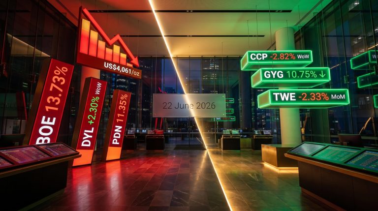 ASX short selling split: uranium and gold stocks under heavy institutional short pressure vs consumer name short unwind at 22 June 2026