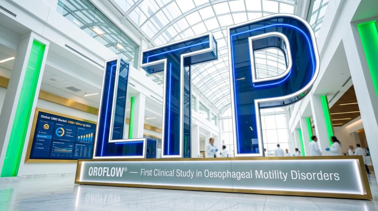 LTP sign in modern lobby